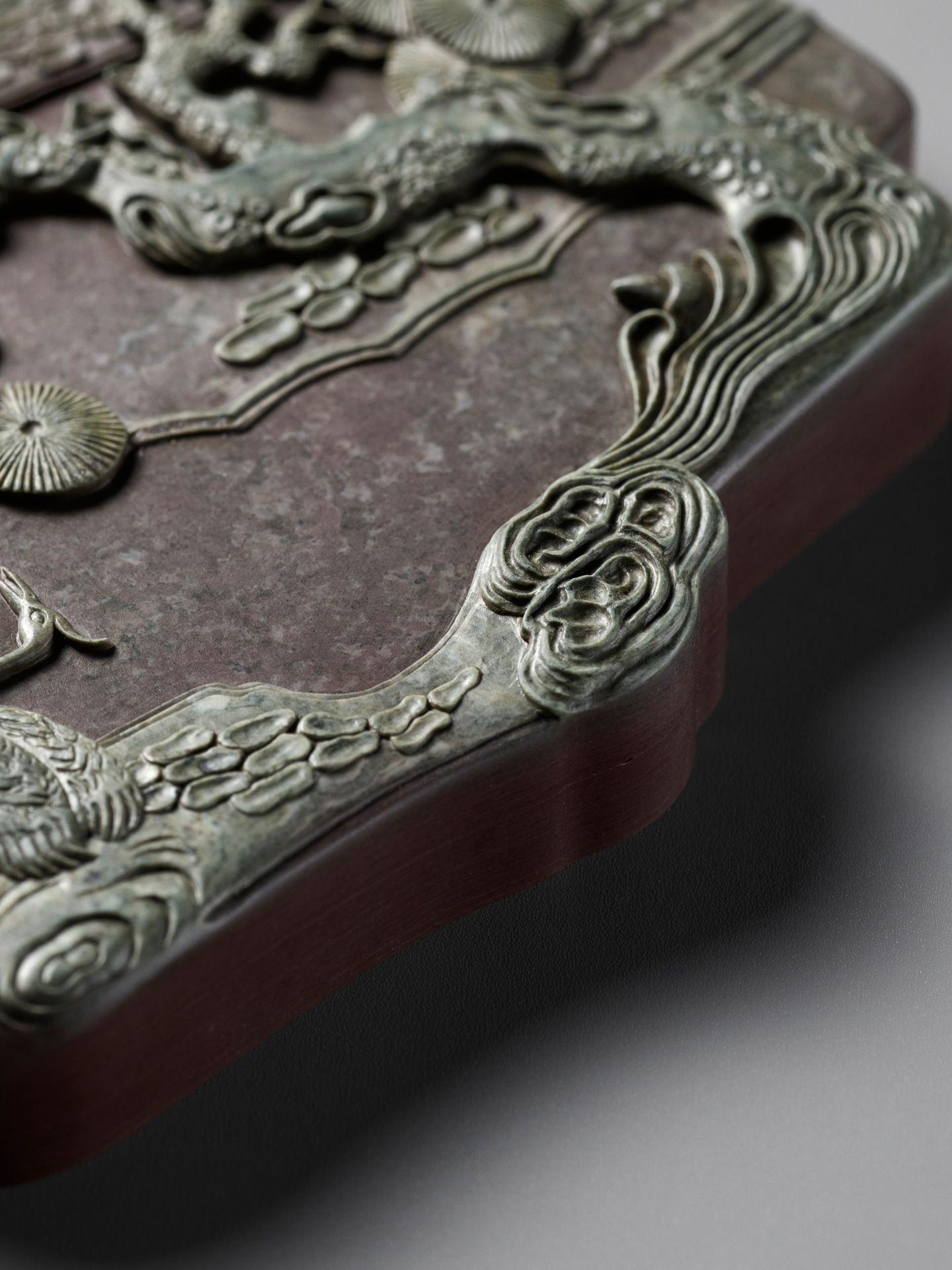 A SONGHUA INK STONE, BOX AND COVER, QIANLONG MARK AND PERIOD - Image 22 of 23