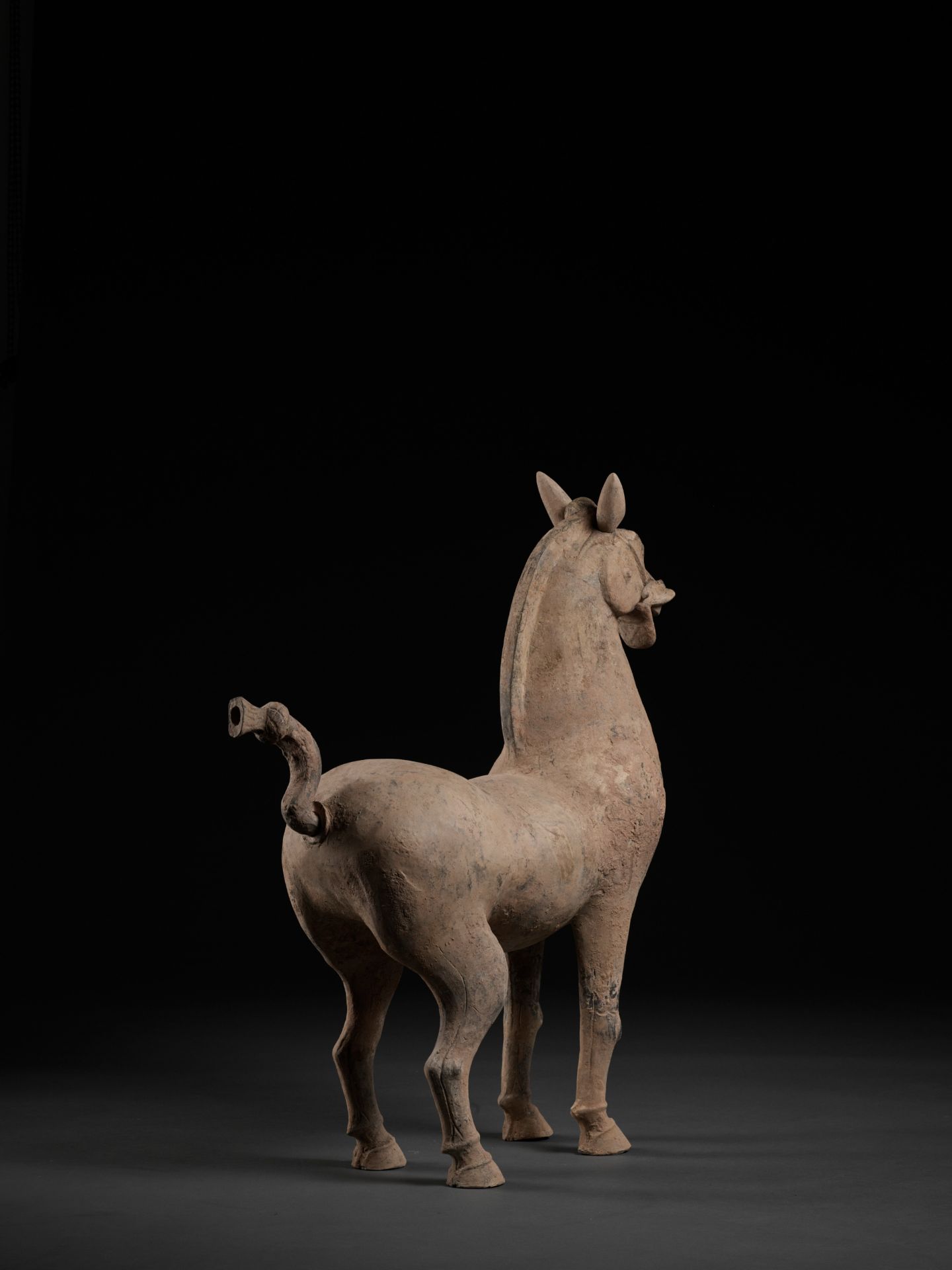 A MONUMENTAL SICHUAN POTTERY FIGURE OF A HORSE, HAN DYNASTY - Image 10 of 11