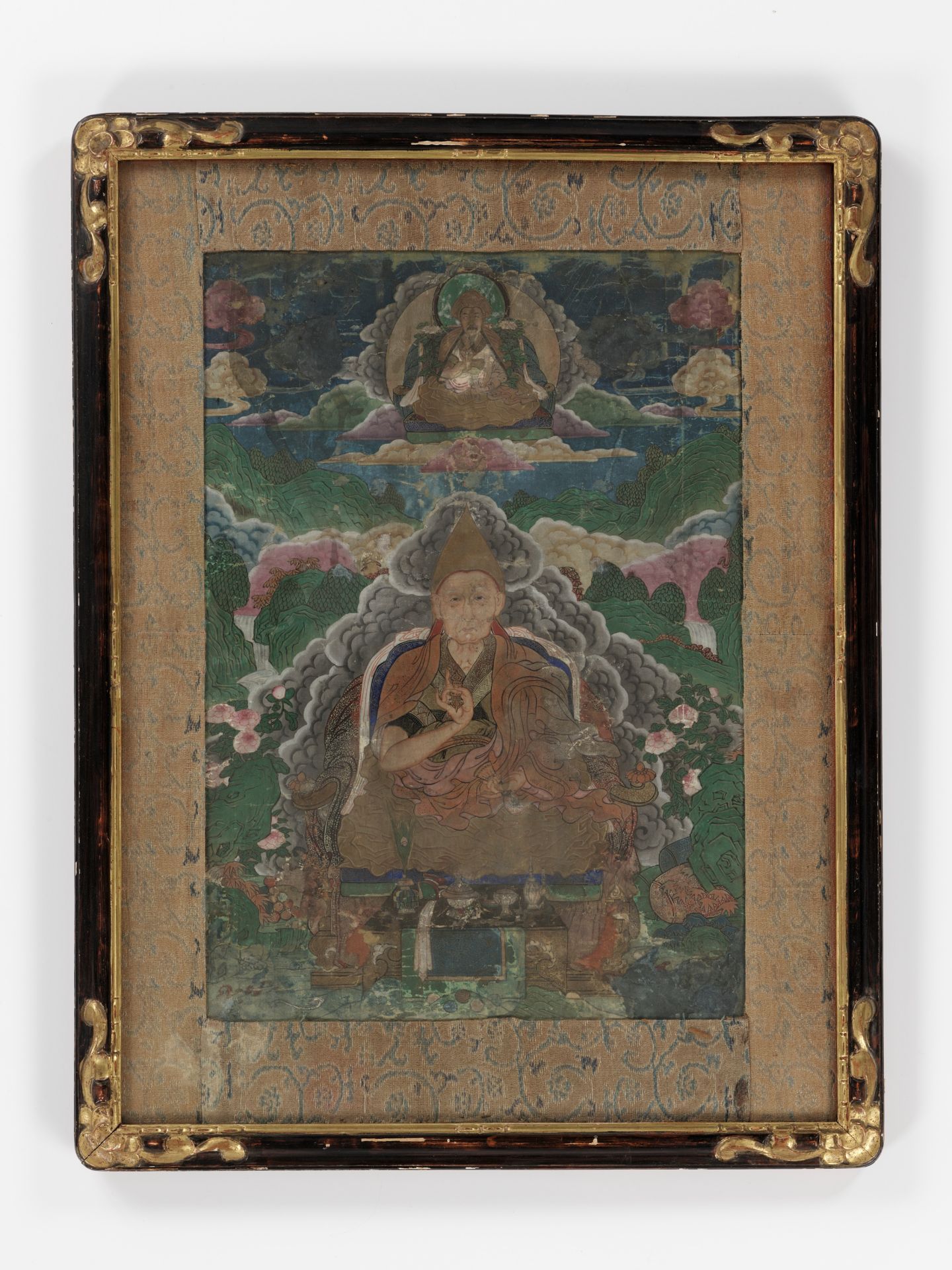 A THANGKA OF A LAMA AND CHANGKYA RÃ–LPE DORJE (1717-1786), QIANLONG PERIOD - Image 8 of 9