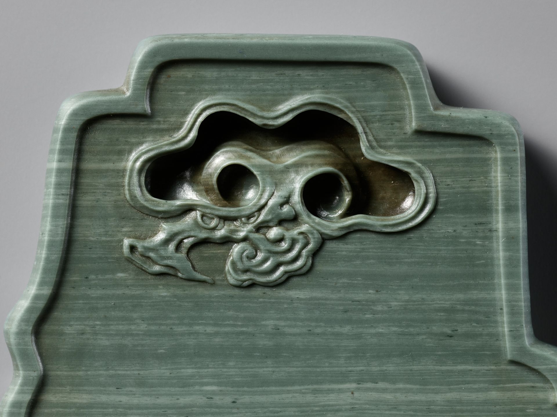 A SONGHUA INK STONE, BOX AND COVER, QIANLONG MARK AND PERIOD - Image 16 of 23