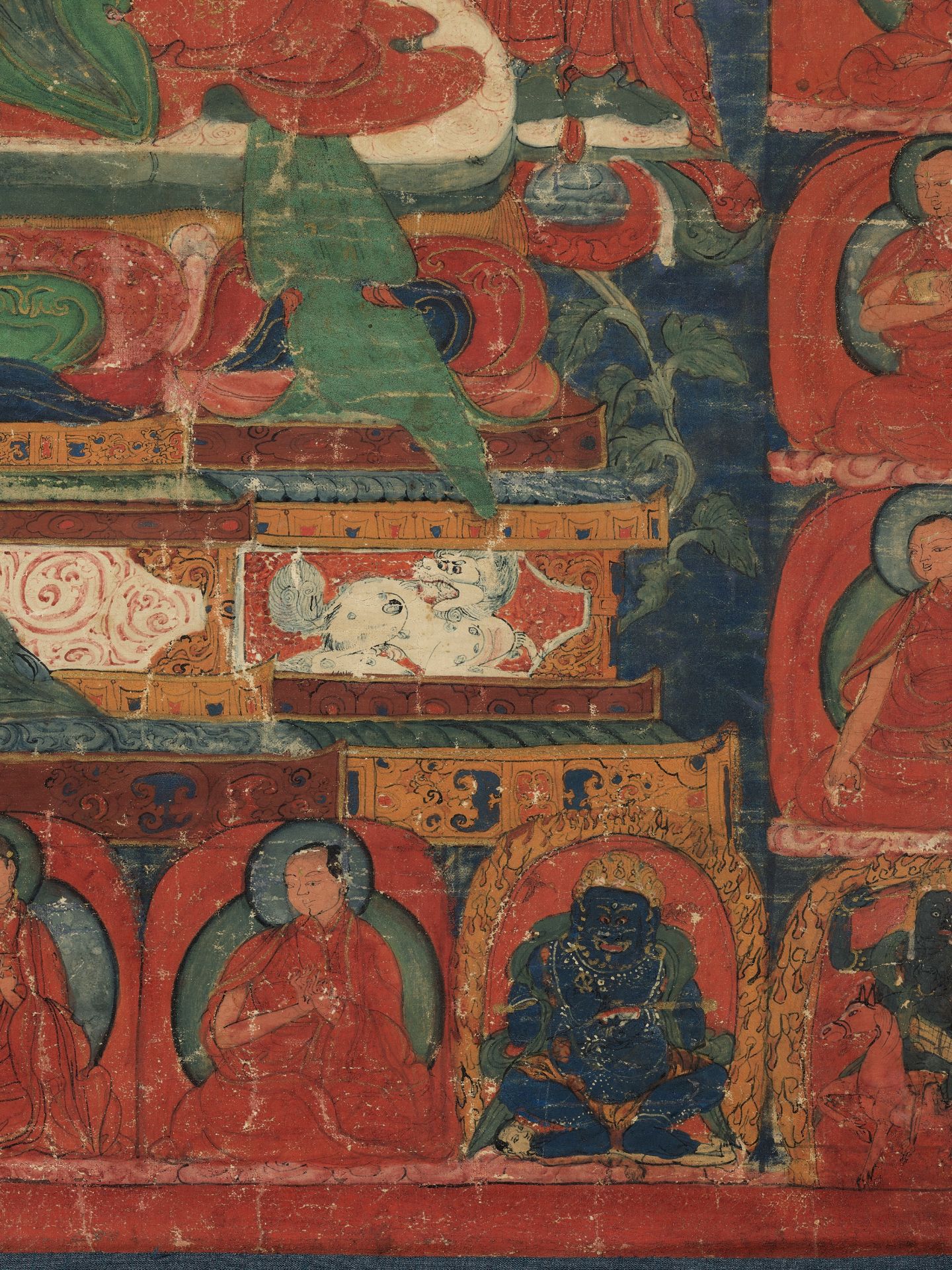 A THANGKA OF RED AMITAYUS, TIBET, 16TH CENTURY - Image 10 of 11