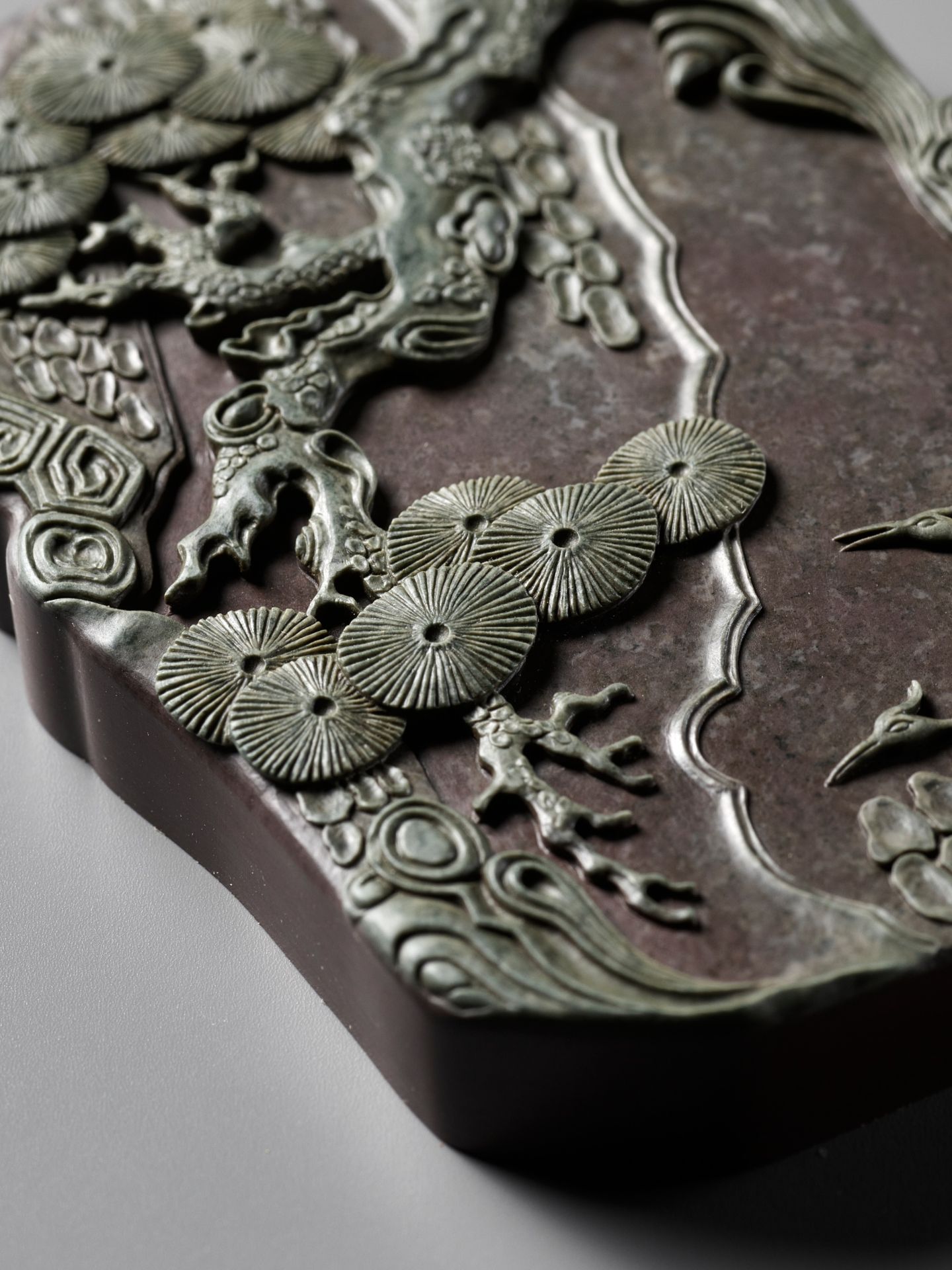 A SONGHUA INK STONE, BOX AND COVER, QIANLONG MARK AND PERIOD - Image 21 of 23