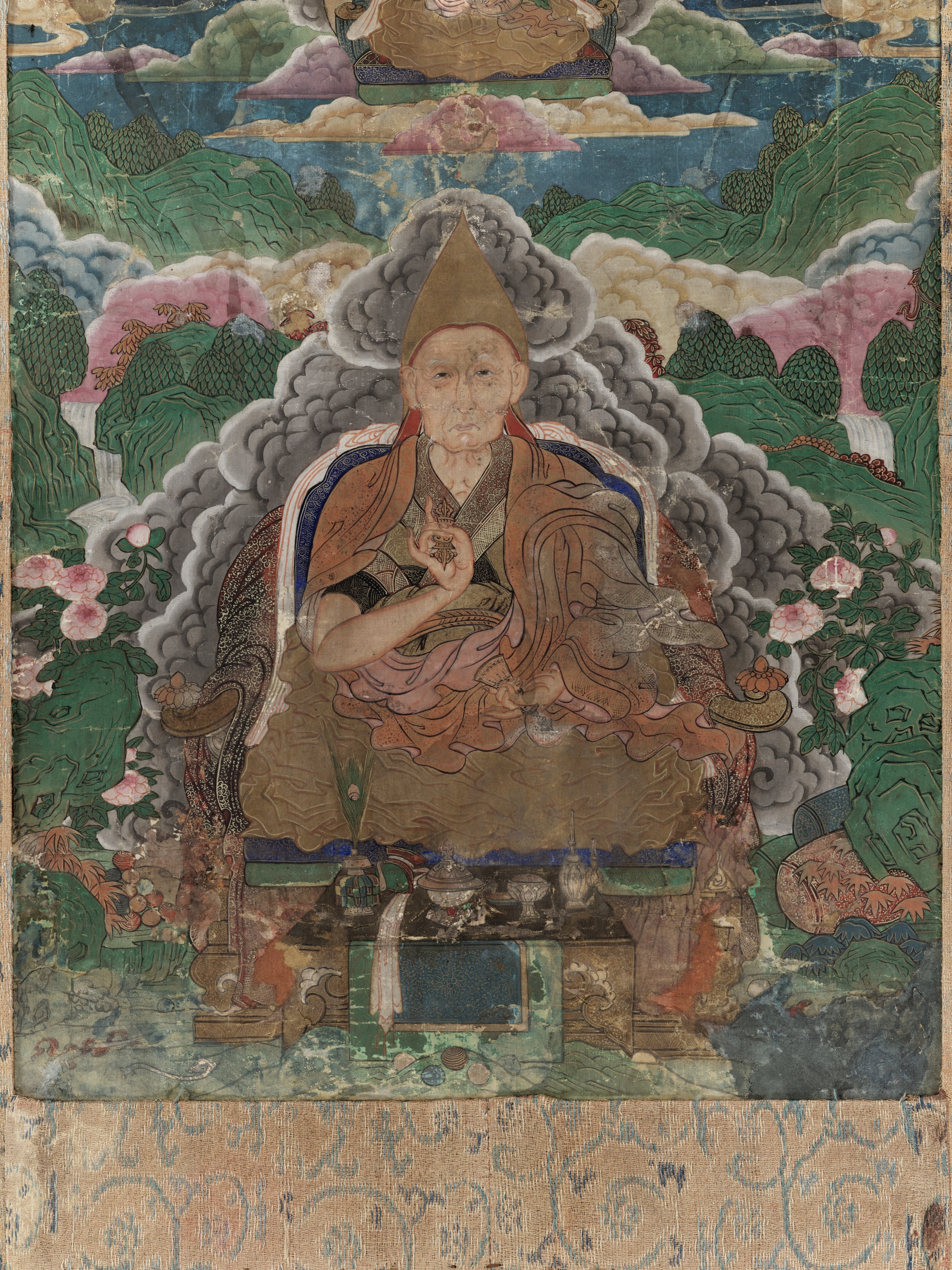 A THANGKA OF A LAMA AND CHANGKYA RÃ–LPE DORJE (1717-1786), QIANLONG PERIOD - Bild 2 aus 9