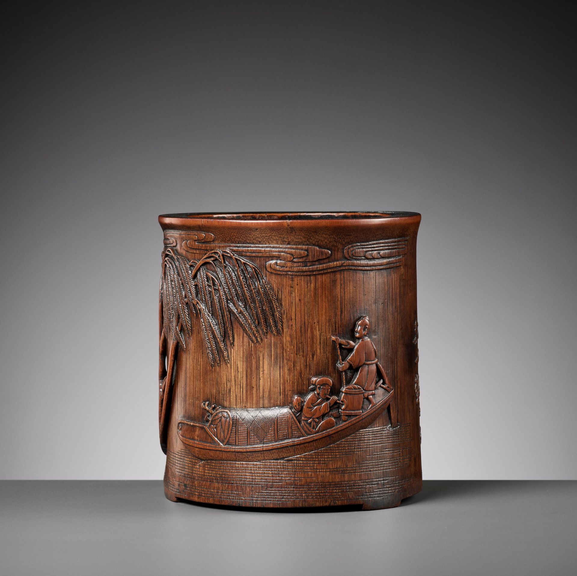 AN INSCRIBED BAMBOO BRUSHPOT, BITONG, BY WANG LUYI, 18TH CENTURY - Image 2 of 22