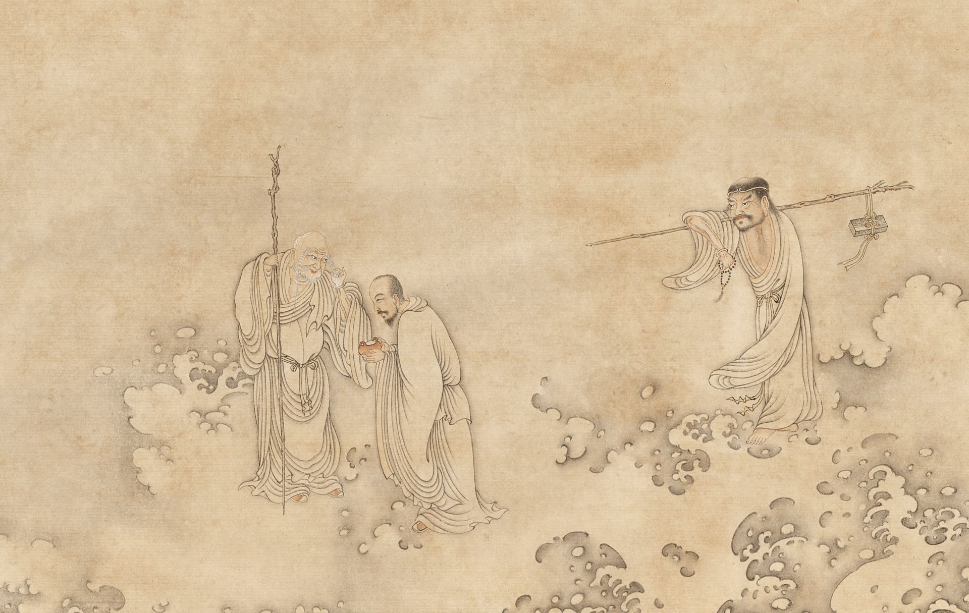 LUOHANS', ATTRIBUTED TO DING GUANPENG (ACTIVE 1708-1771)