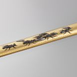 JOKA: A RARE LACQUERED METAL KOZUKA WITH ANTS