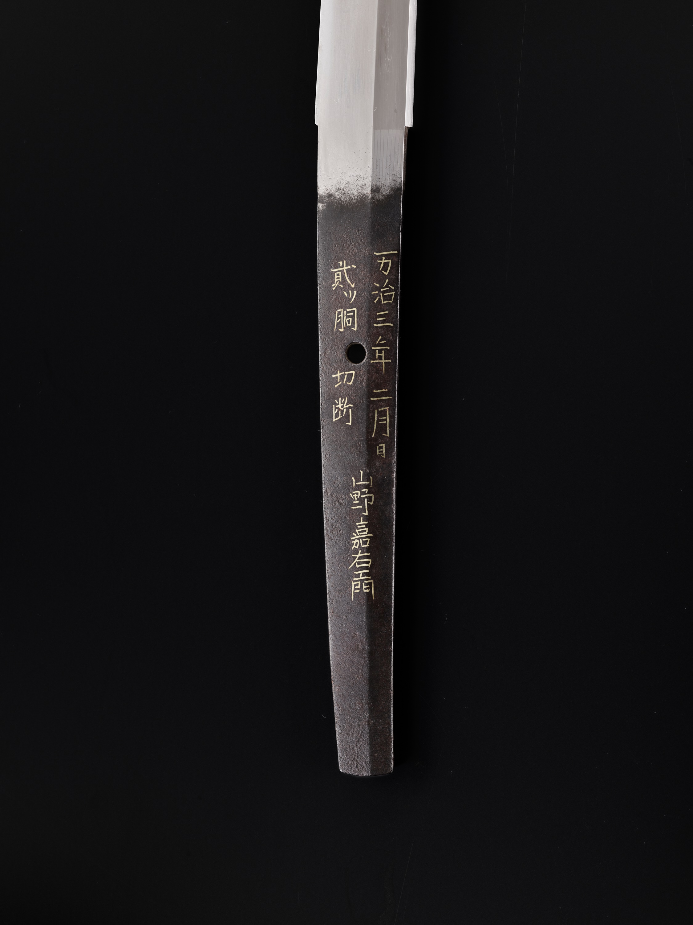 TADAYOSHI: A HIZEN KATANA IN SHIRASAYA, DATED 1660, WITH GILT INSCRIPTION - Image 2 of 9