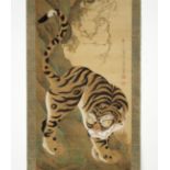 A FINE SCROLL PAINTING OF A TIGER, SCHOOL OF MARUYAMA OKYO