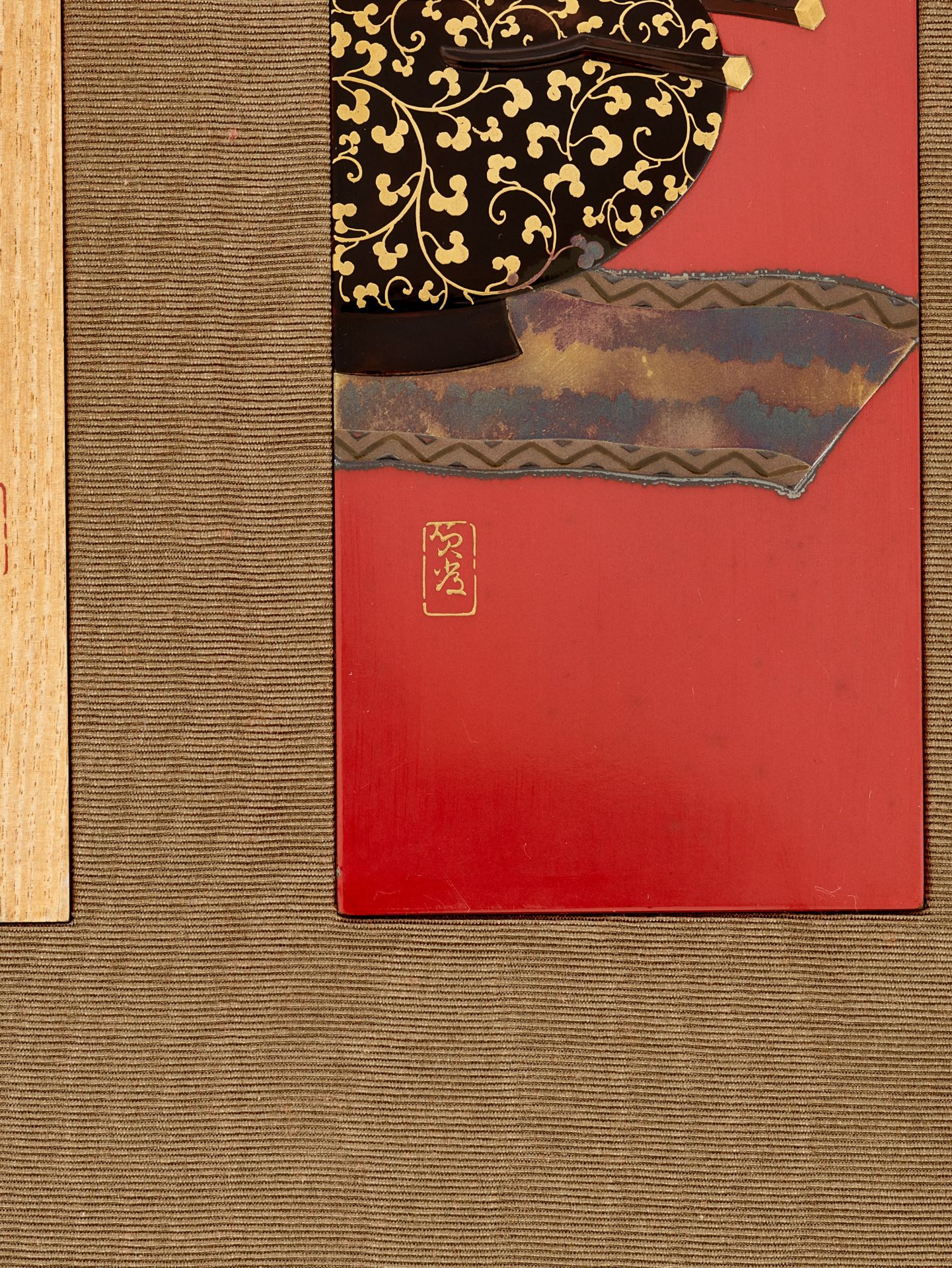 SADAATSU: A FINE ZESHIN-SCHOOL SET OF FIVE LACQUER TANZAKU (POEM CARDS) WITH FIVE FESTIVALS OF JAPAN - Image 11 of 15