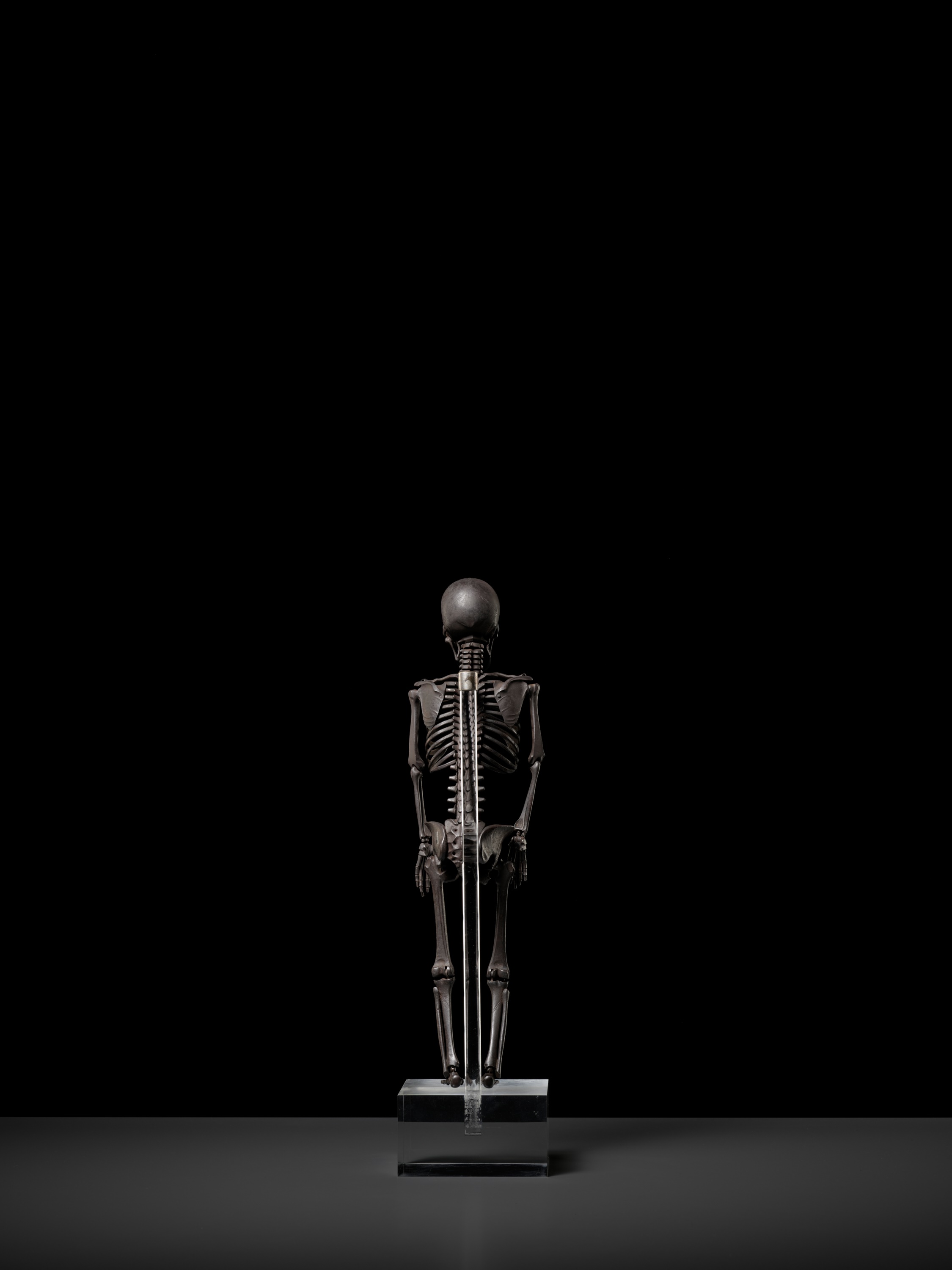 MUNEKAZU: AN EXCEPTIONALLY RARE AND HIGHLY IMPORTANT IRON JIZAI OKIMONO OF A HUMAN SKELETON - Image 17 of 31