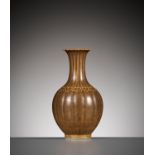 A BROWN-GLAZED AND LOBED 'RUYI' VASE, 18TH CENTURY