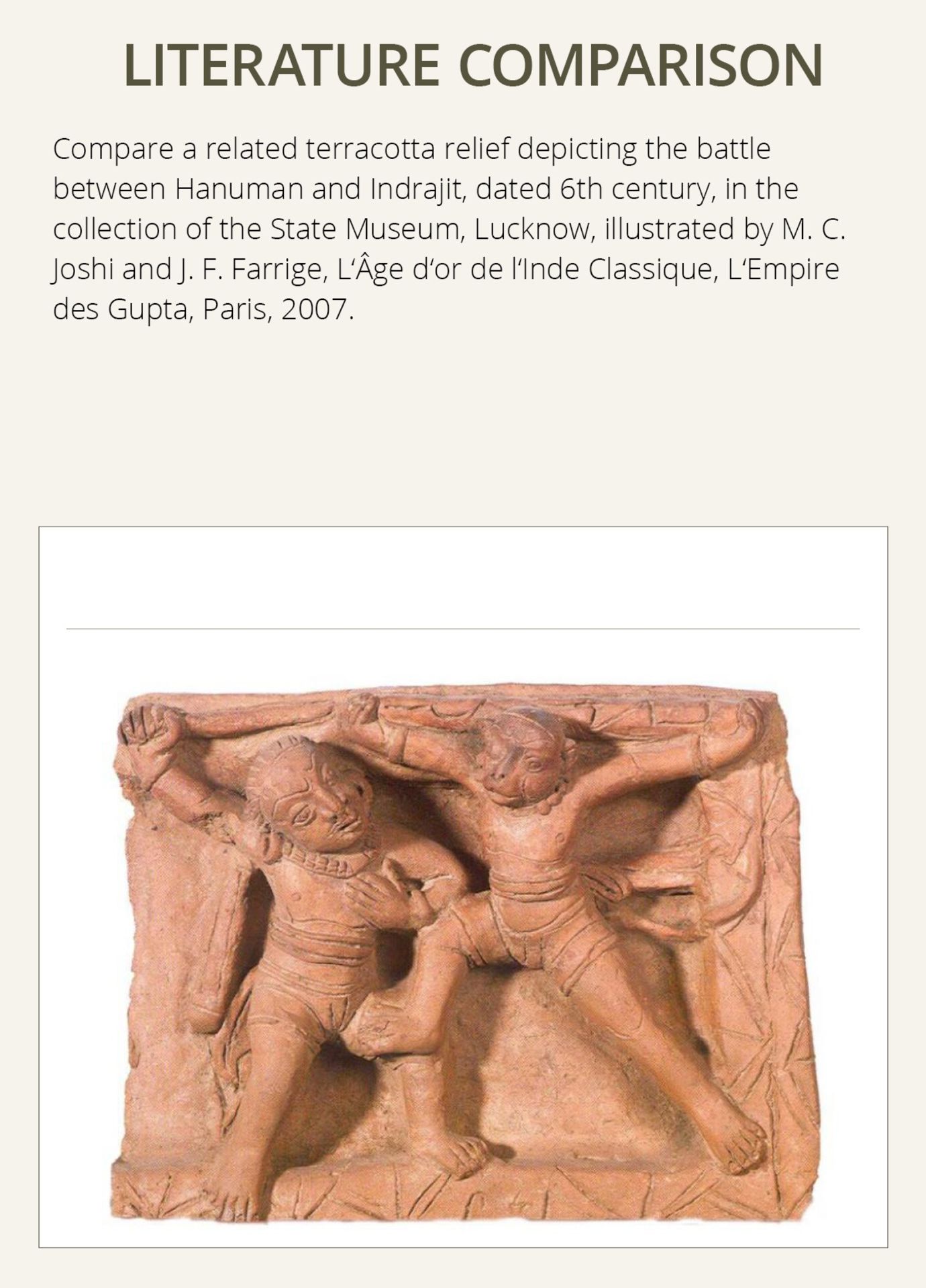 A RARE TERRACOTTA RELIEF DEPICTING AN ASURA, GUPTA PERIOD - Bild 10 aus 14