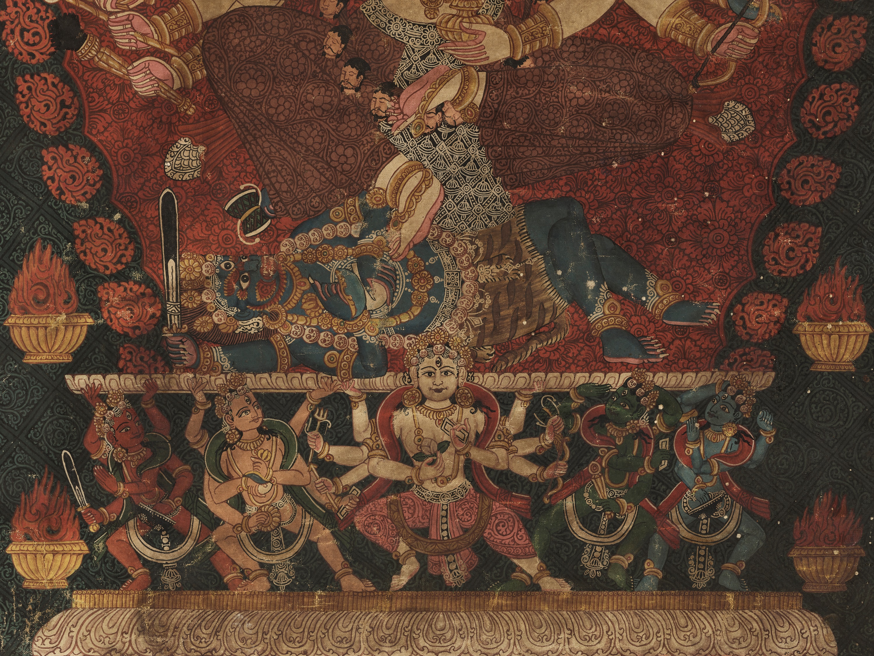 A THANGKA OF SIDDHA LAKSHMI, 17TH-18TH CENTURY - Image 6 of 8