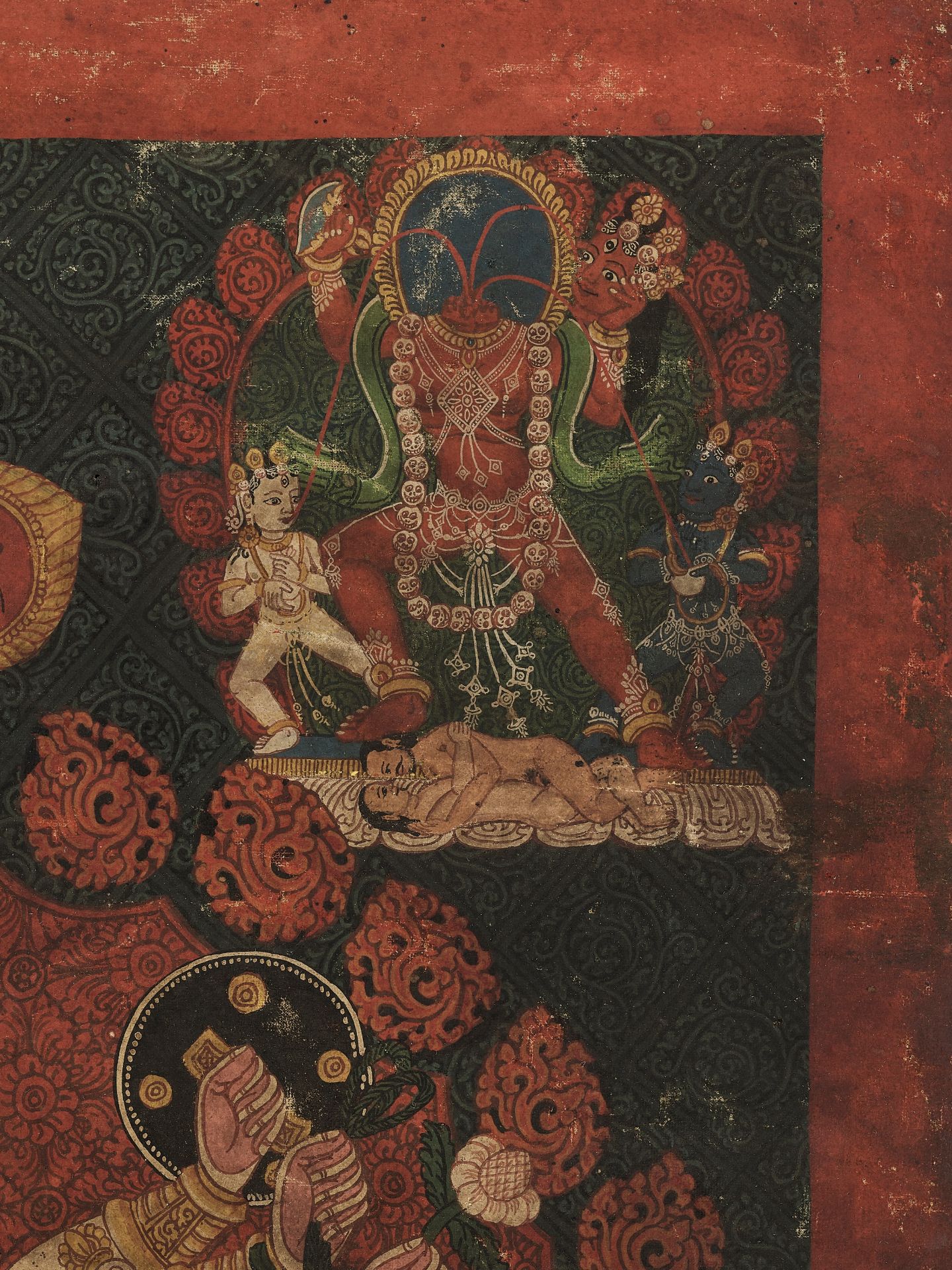 A THANGKA OF SIDDHA LAKSHMI, 17TH-18TH CENTURY - Bild 5 aus 8