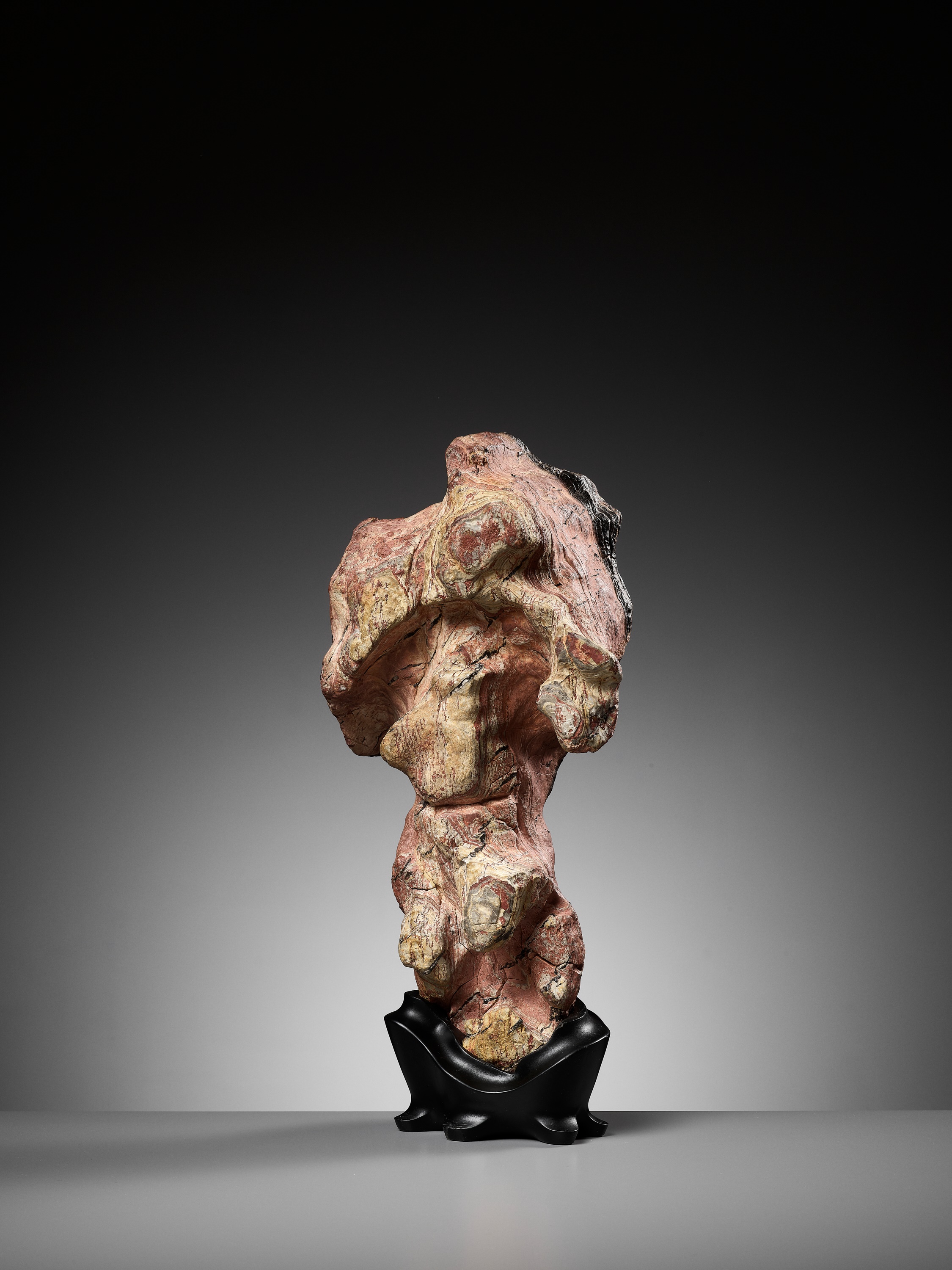 A LARGE SCHOLAR'S ROCK, SEDIMENTARY STONE, QING DYNASTY - Image 3 of 12
