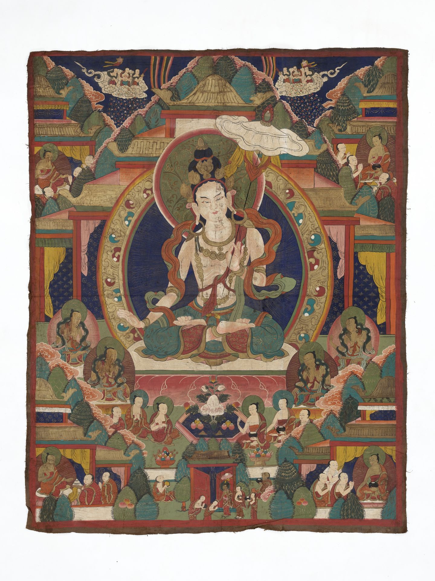 A LARGE THANGKA OF SITATAPATRA, 18TH-19TH CENTURY - Image 2 of 8