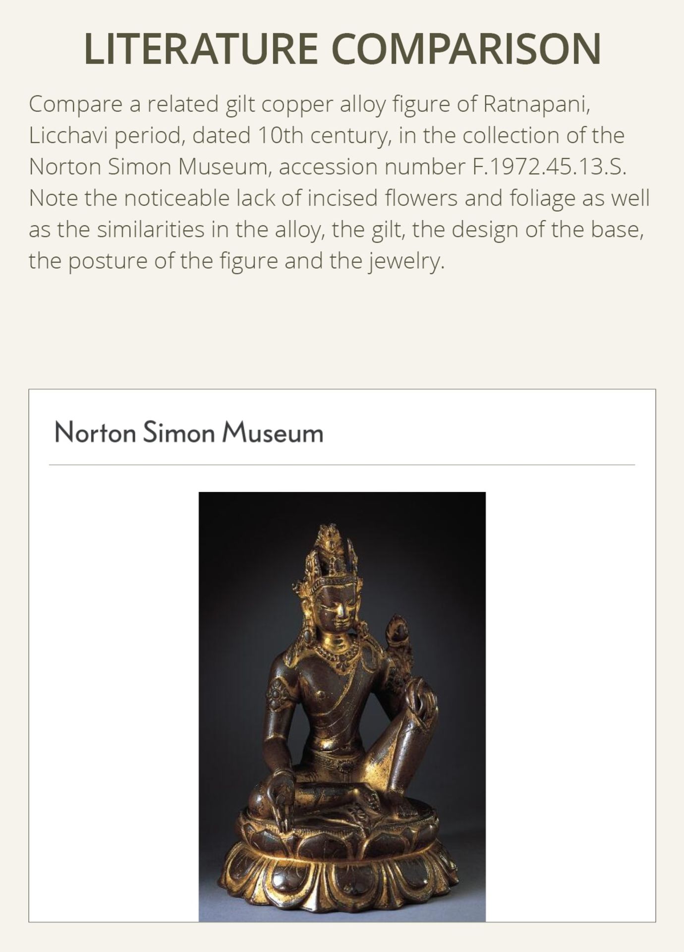 A GILT COPPER ALLOY FIGURE OF PADMAPANI, LICCHAVI REVIVAL - Image 4 of 14