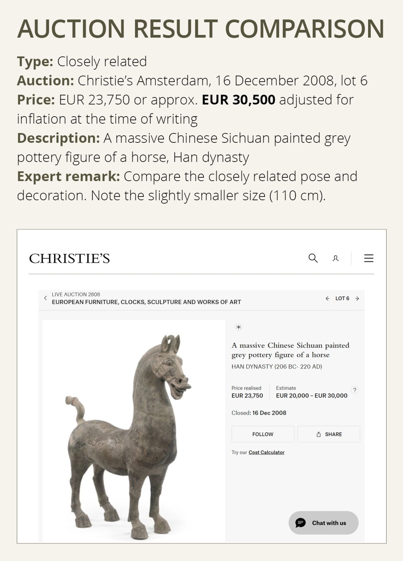 A MONUMENTAL SICHUAN POTTERY FIGURE OF A HORSE, HAN DYNASTY - Bild 4 aus 11