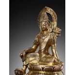 A GILT COPPER ALLOY FIGURE OF PADMAPANI, LICCHAVI REVIVAL