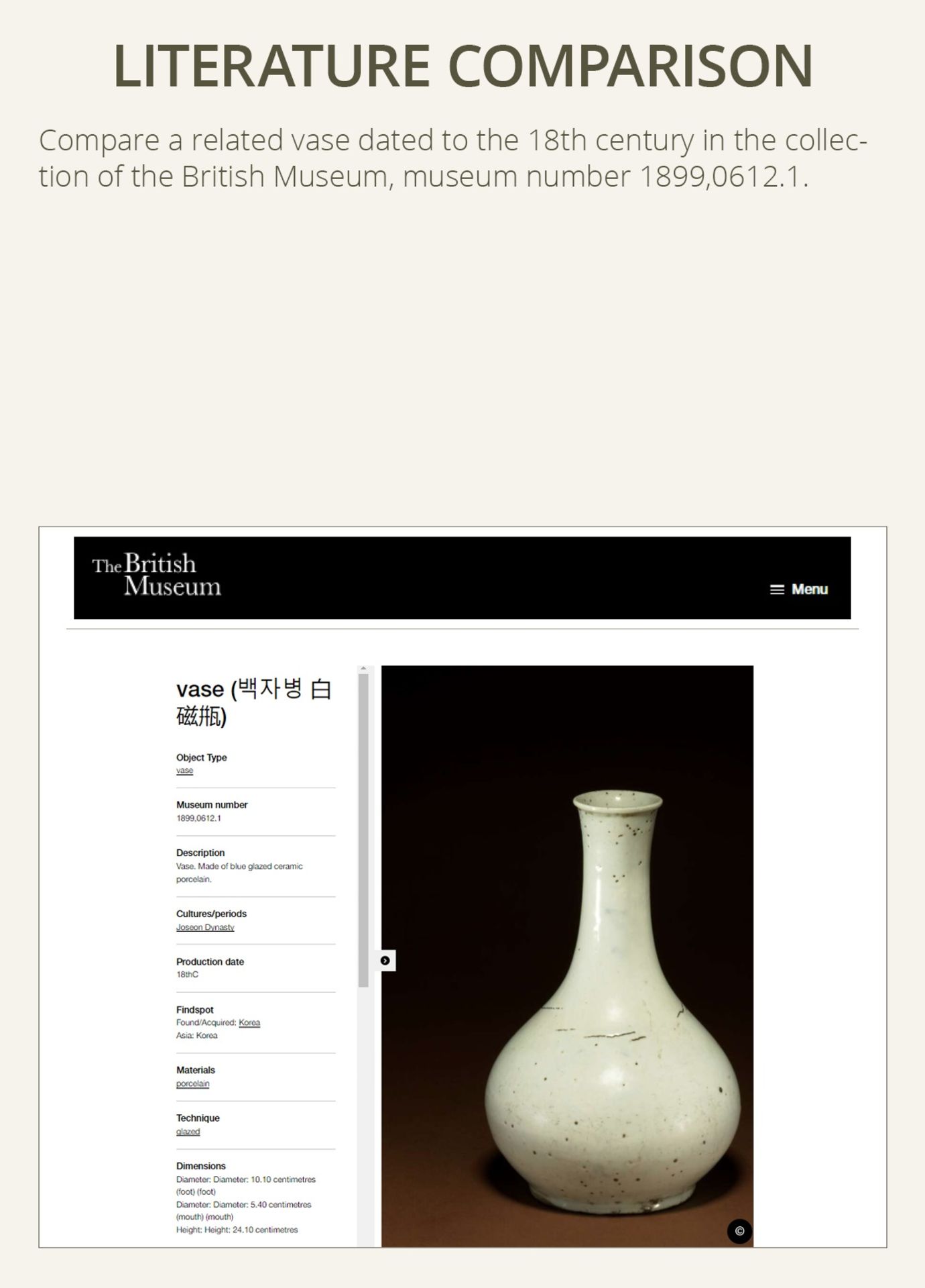 A GRAYISH-WHITE GLAZED BOTTLE VASE, JOSEON DYNASTY - Image 5 of 9