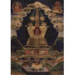 A THANGKA OF A STUPA, TIBET, 18TH-19TH CENTURY