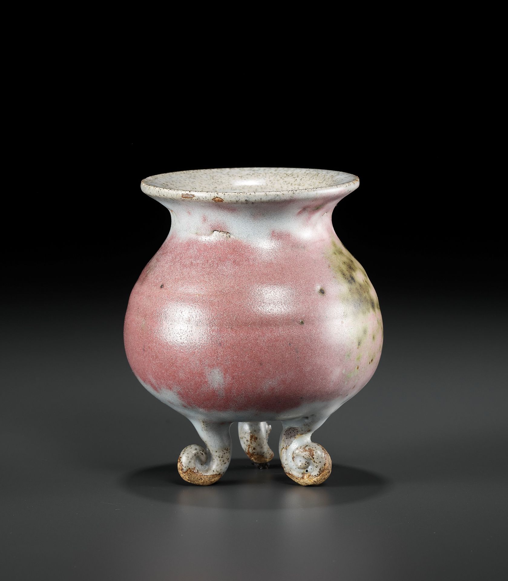 A JUN PURPLE-SPLASHED TRIPOD CENSER, NORTHERN SONG TO YUAN DYNASTY