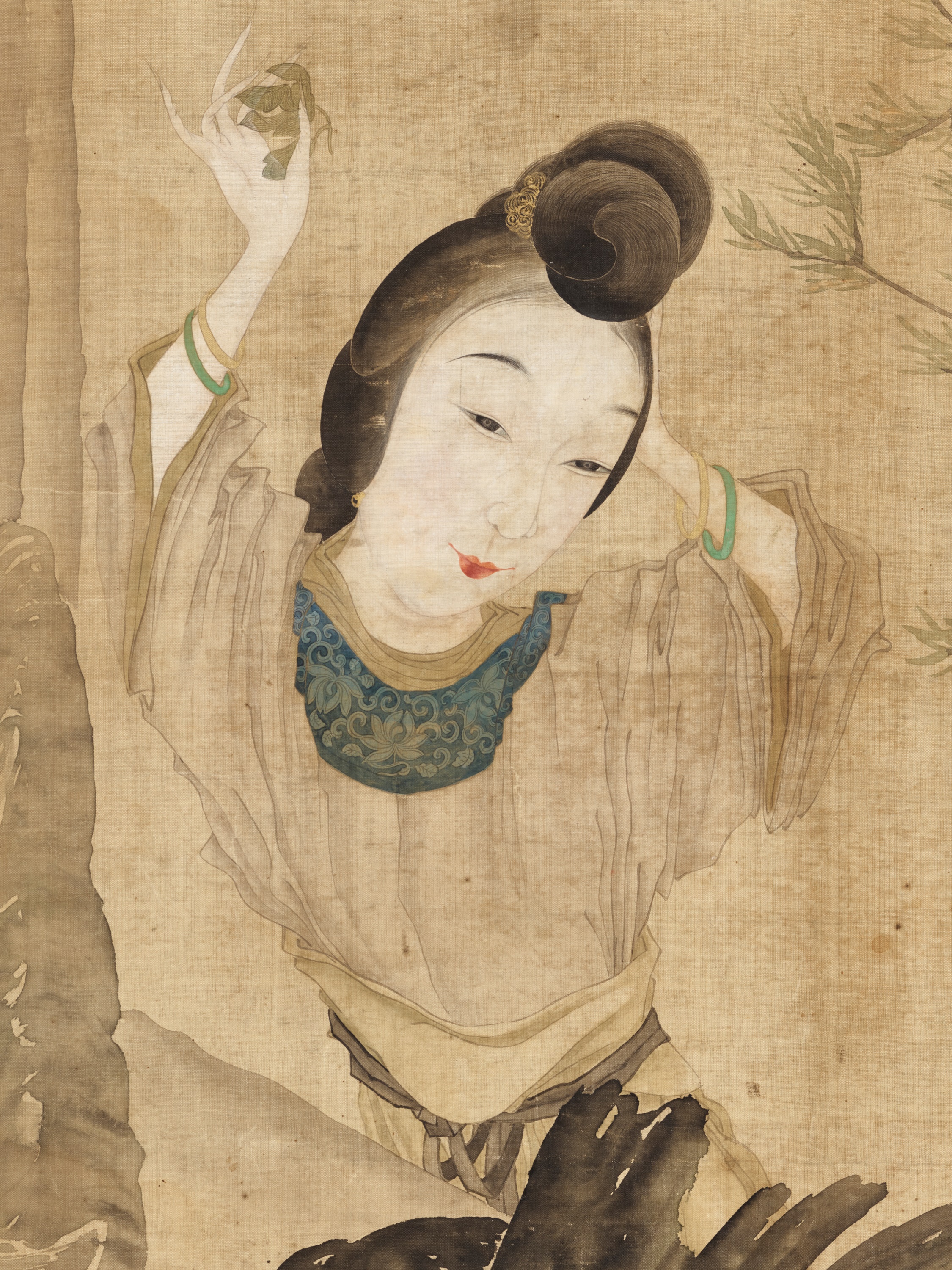 PORTRAIT OF A NOBLE LADY, BY PAN GONGSHOU (1741-1794) - Image 2 of 6