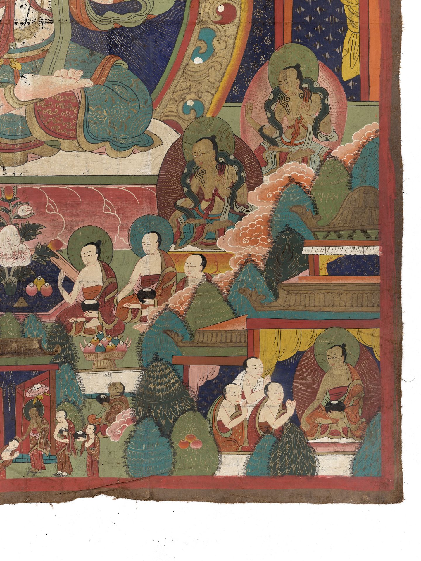 A LARGE THANGKA OF SITATAPATRA, 18TH-19TH CENTURY - Image 6 of 8