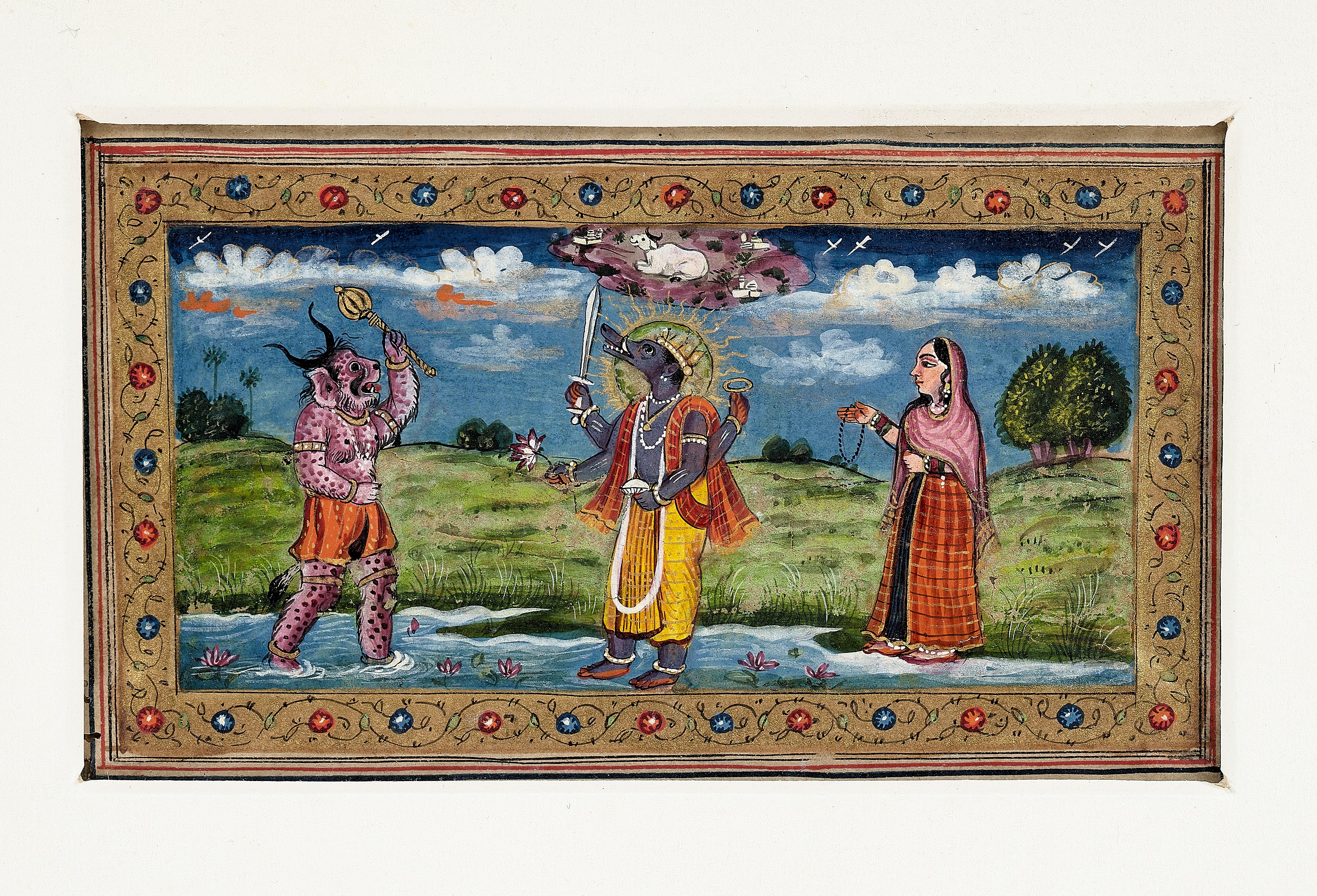 A RARE GROUP OF 27 FOLIOS FROM A MANUSCRIPT, KASHMIR 18TH CENTURY - Image 5 of 20