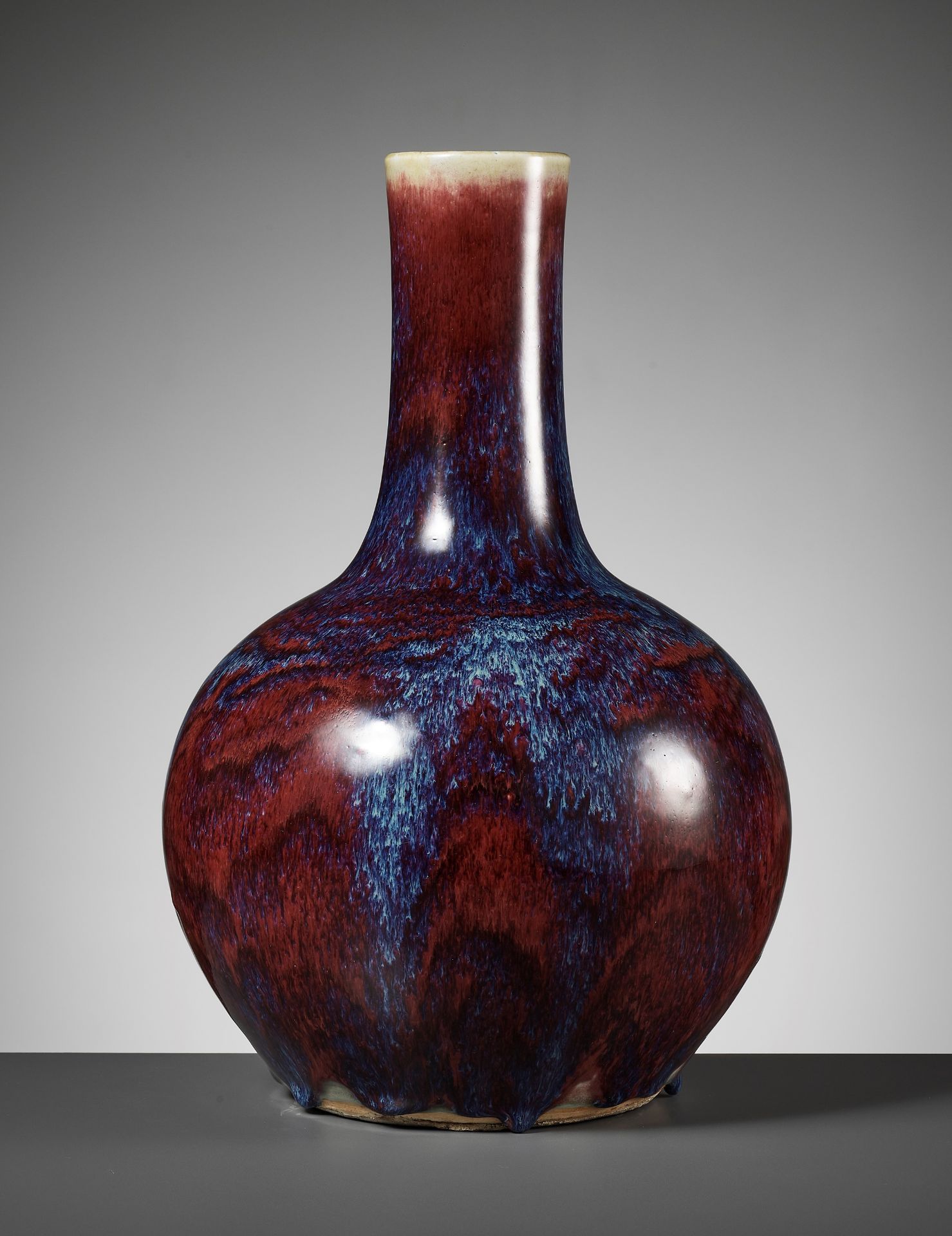 A FLAMBE GLAZED VASE, TIANQIUPING, QING DYNASTY