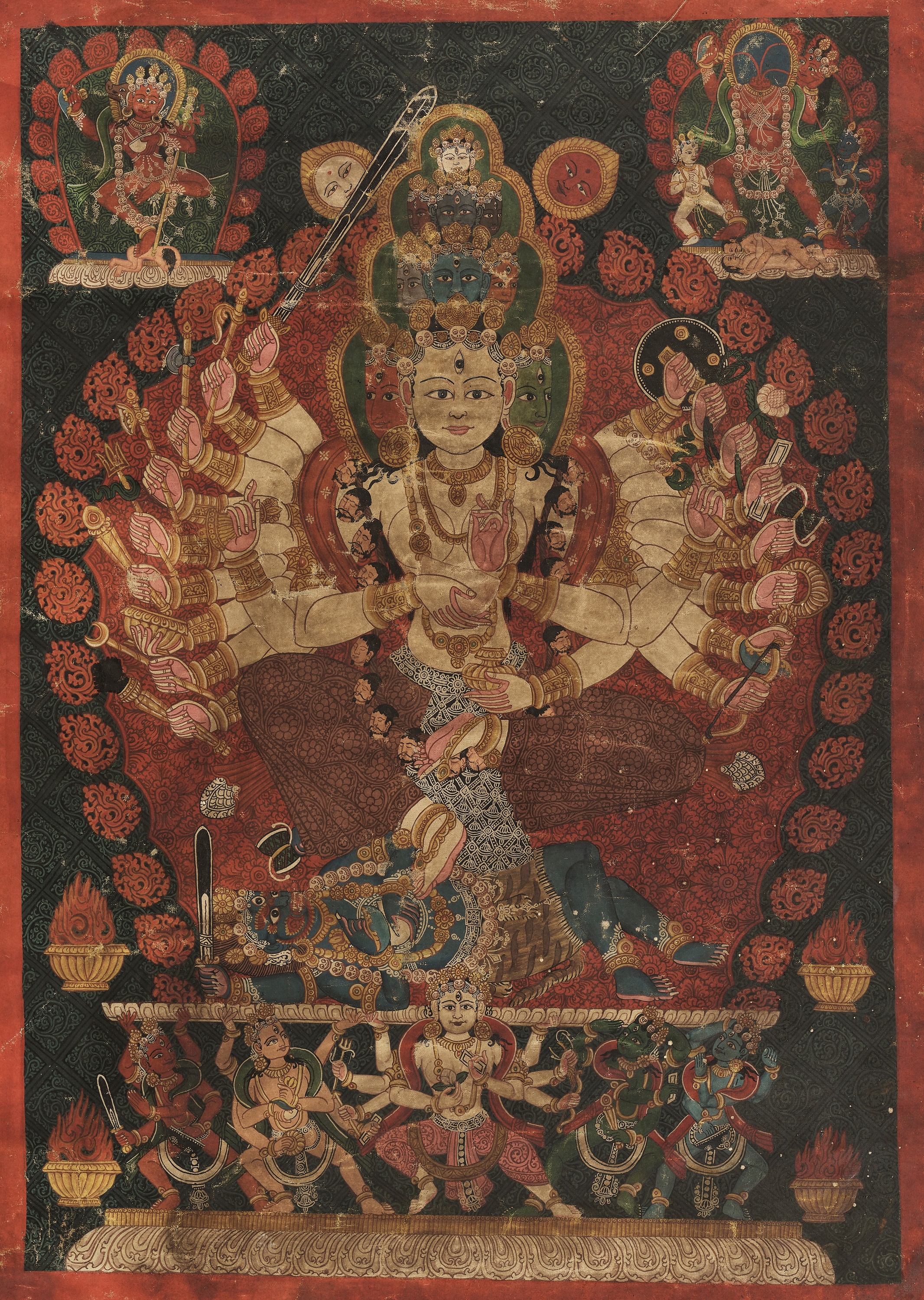 A THANGKA OF SIDDHA LAKSHMI, 17TH-18TH CENTURY - Image 7 of 8