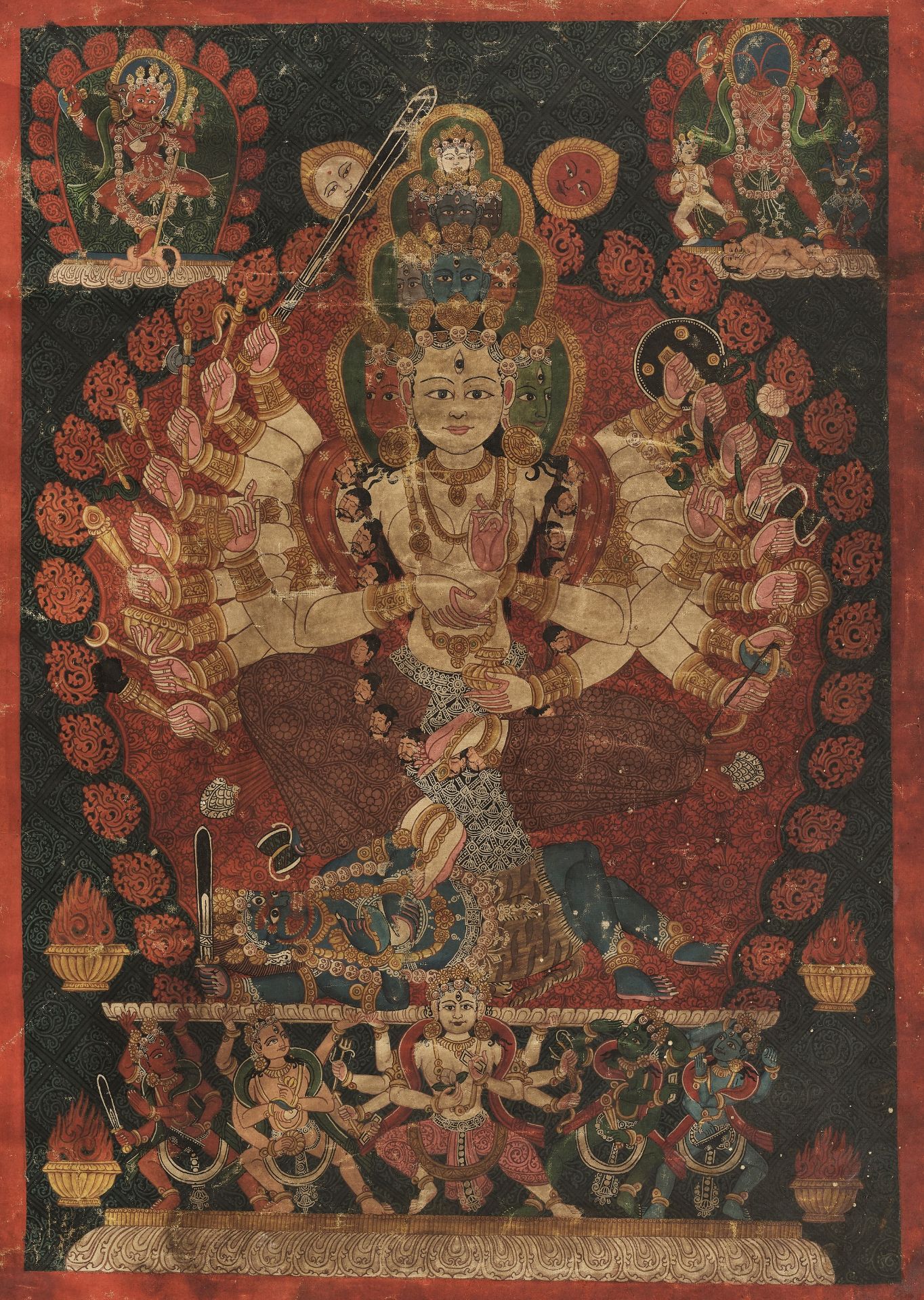 A THANGKA OF SIDDHA LAKSHMI, 17TH-18TH CENTURY - Bild 7 aus 8