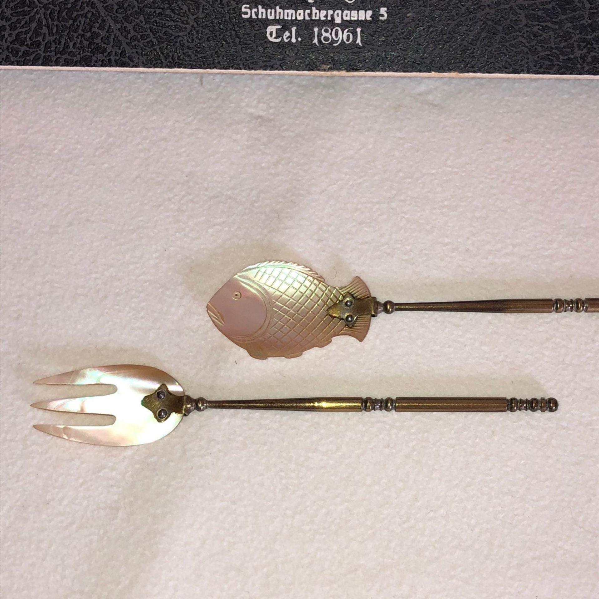 Muschel Besteck Perlmut, L: 14 cm - Bild 3 aus 3