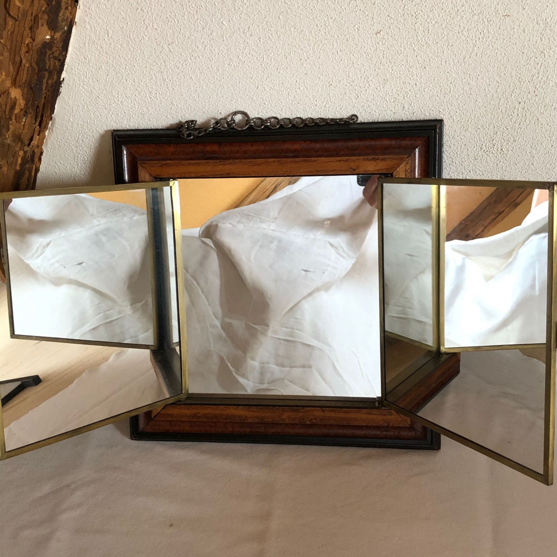 Spiegel, zum Aufklappen, Engelmotiv, Grösse: 35 x 35 cm; zum Hängen und Stellen - Bild 6 aus 8