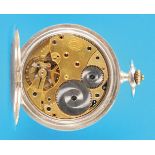 Silver pocket watch with spring cover, Deutsche Uhrenfabrikation OLIW