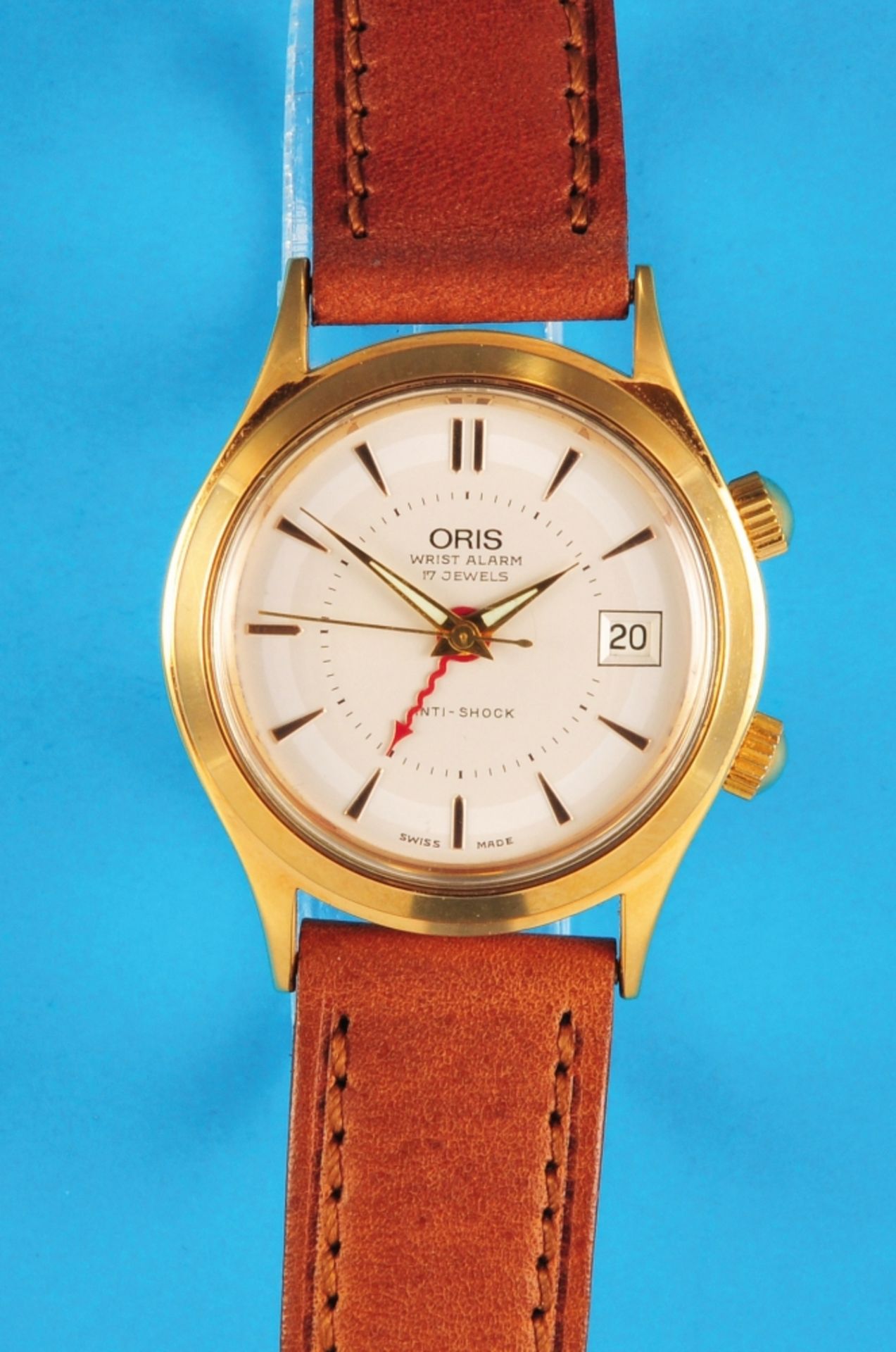 Oris "Wrist Alarm" Wristwatch with central second hand, date and alarm