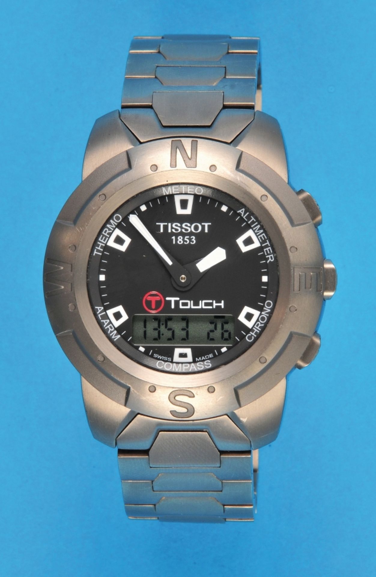 Tissot 1853 "Touch" Titanium- Wristwatch with titanium link bracelet