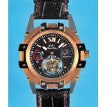 Large Graf von Monte Wehro "Toubillon"- Wristwatch with original case