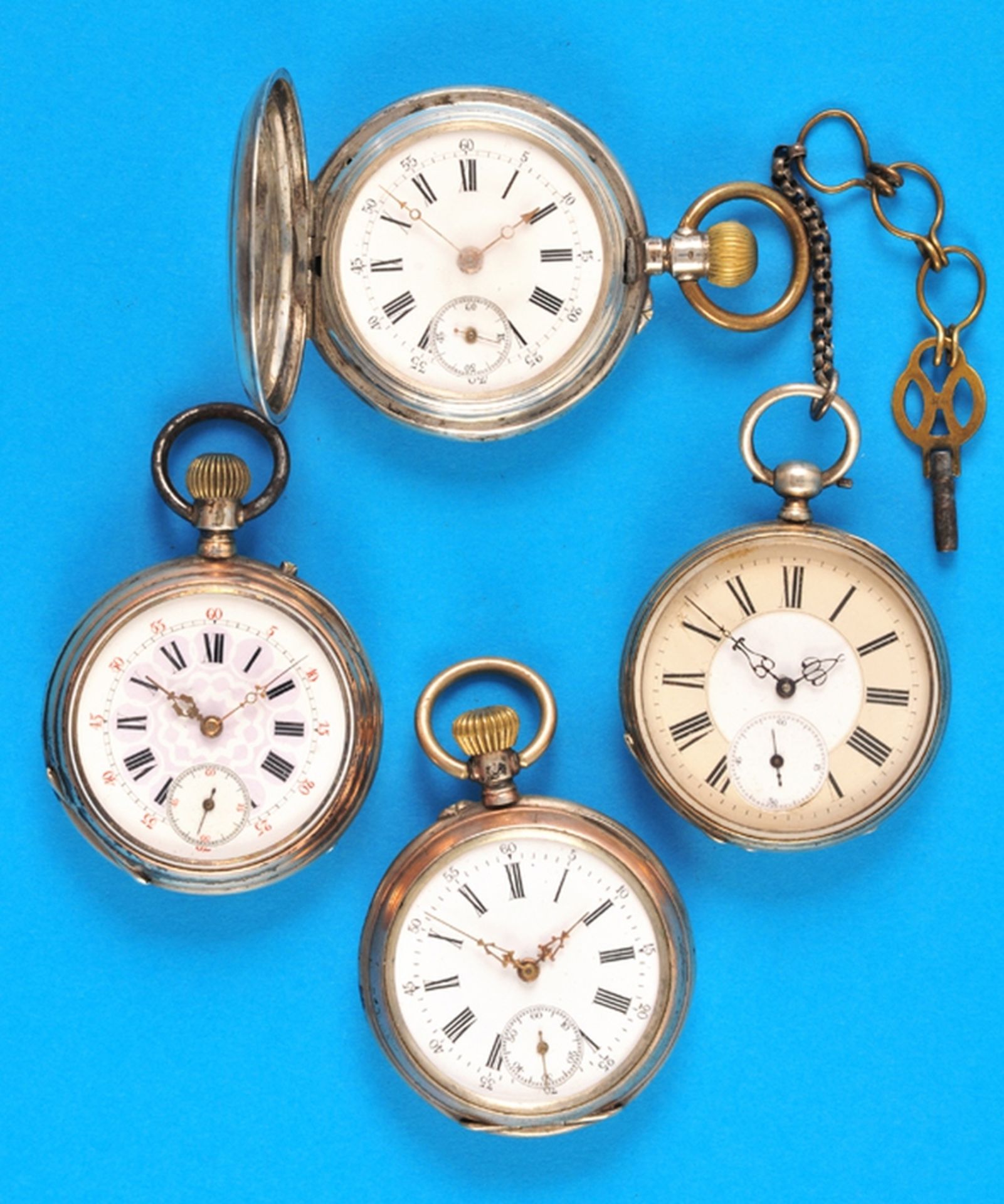 Convolute of 4 pocket watches