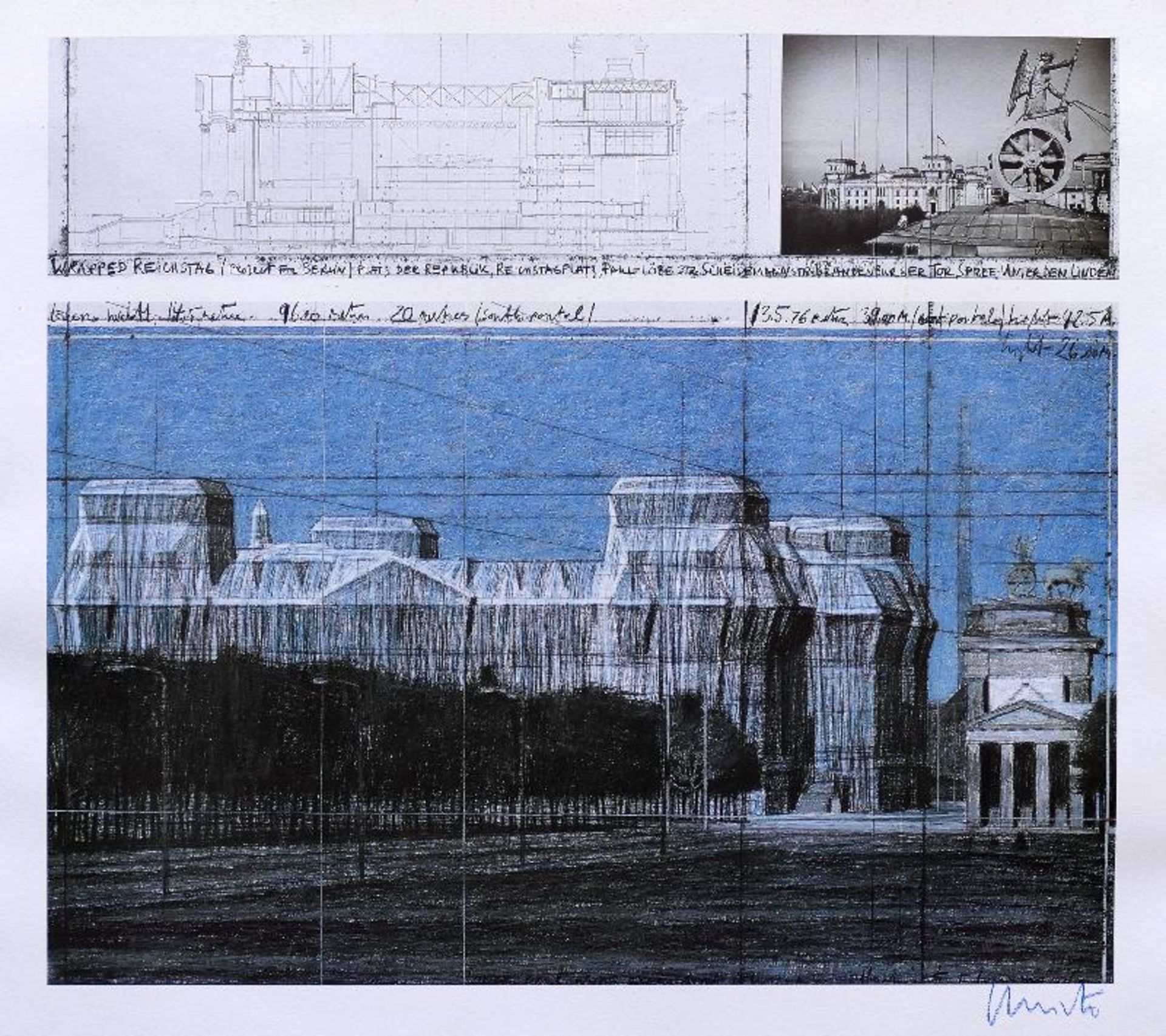 Christo [i.e. Christo Wladimirow Jawaschew] - Wrapped Reichstag, Project for Berlin