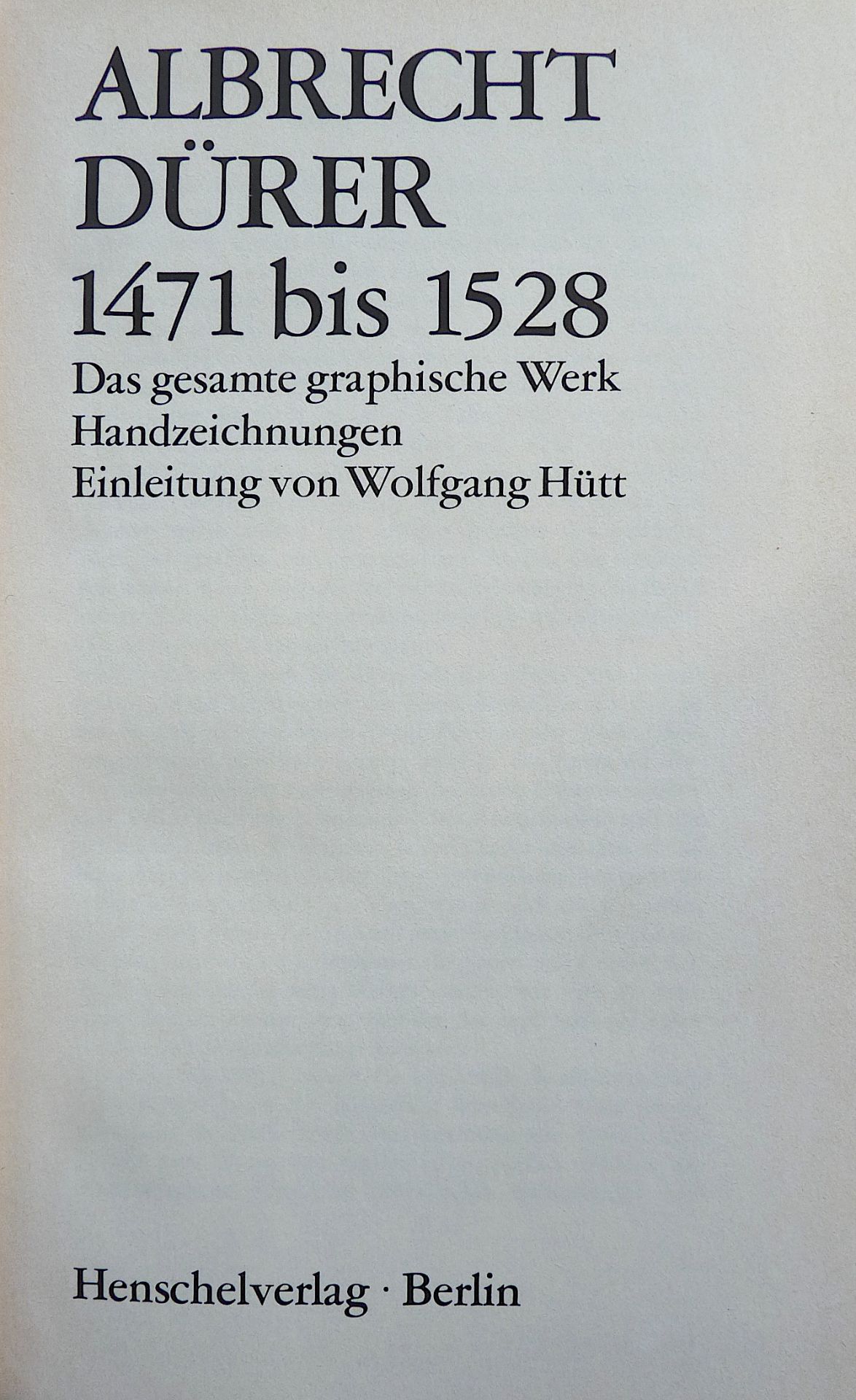 DÜRER, ALBRECHT: "Das gesamte graphische Werk Handzeichnungen/Druckgraphik", 1971 - Image 2 of 3
