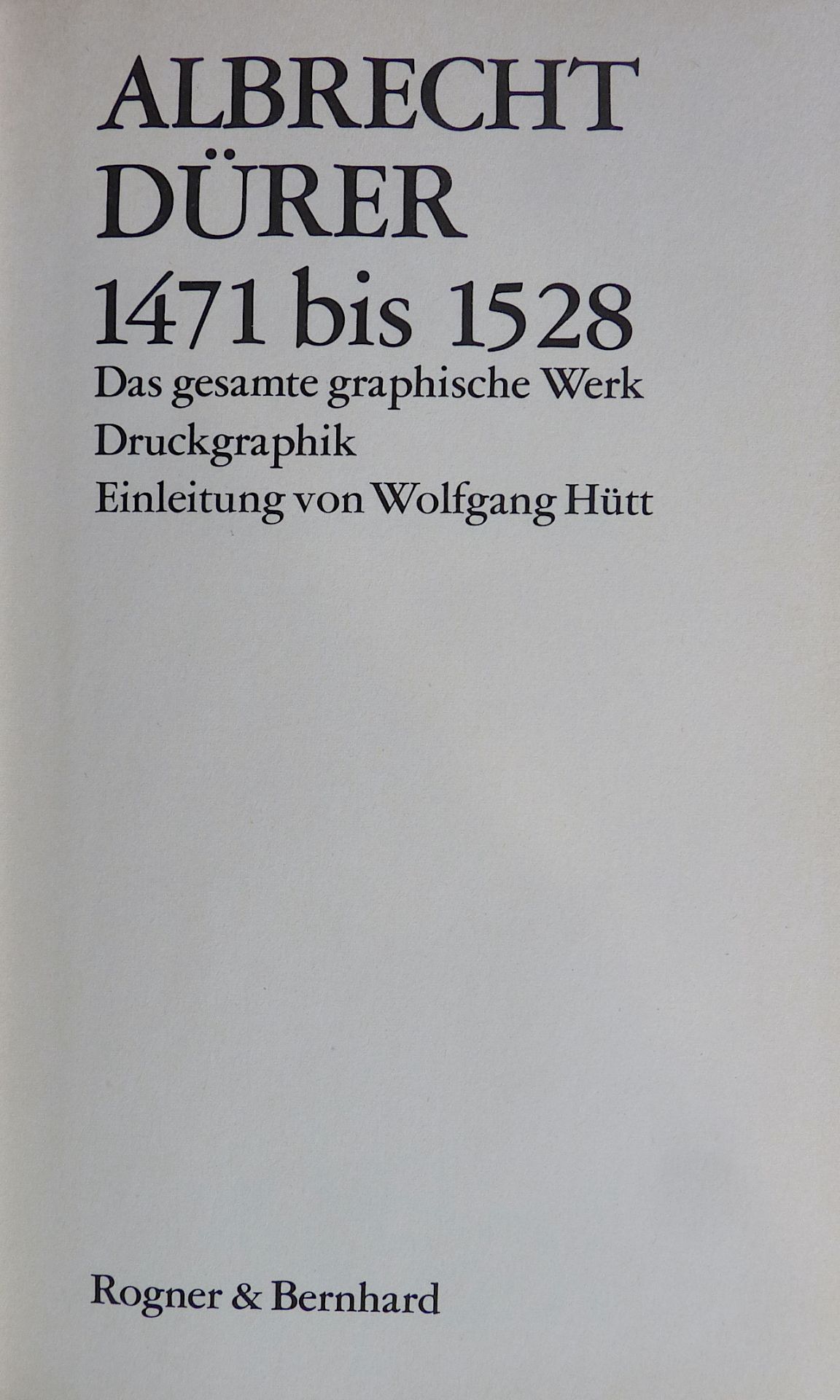 DÜRER, ALBRECHT: "Das gesamte graphische Werk Handzeichnungen/Druckgraphik", 1971 - Image 3 of 3