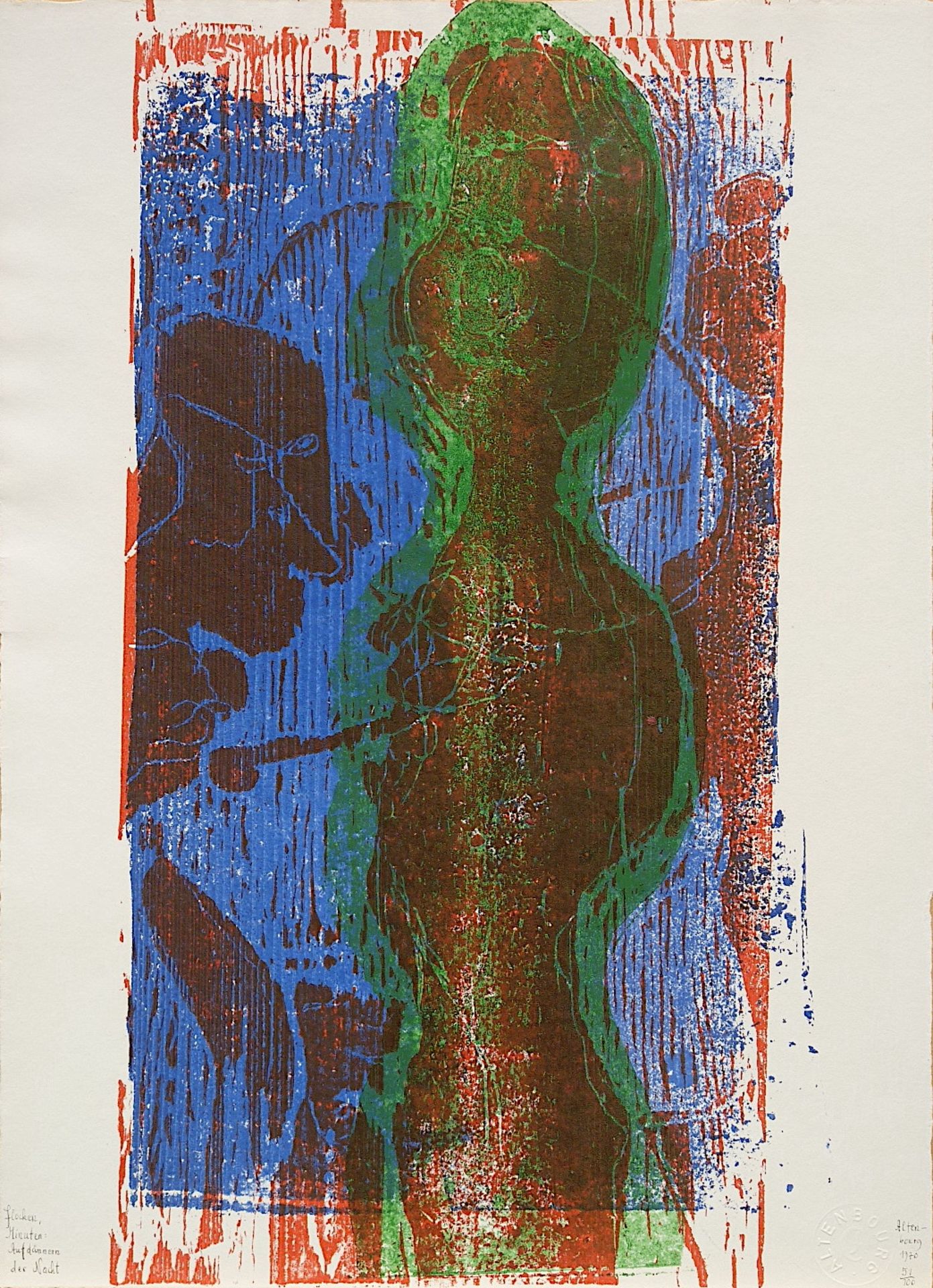 ALTENBOURG, GERHARD (Gerhard Ströch): "Flocken, Minuten, Aufdämmern der Nacht", 1970