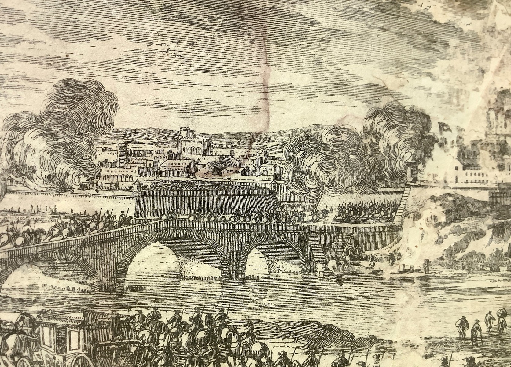 Mariette, Pierre (1603-1647) - Bridge crossed by armed cavalry, 17th / 18th century - Image 5 of 6