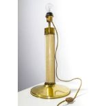 Barbi, Tommaso - Table lamp with brass base, glass body with gold leaf inclusions., 70's