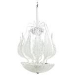 Murano glass chandelier with leaves, 40s
