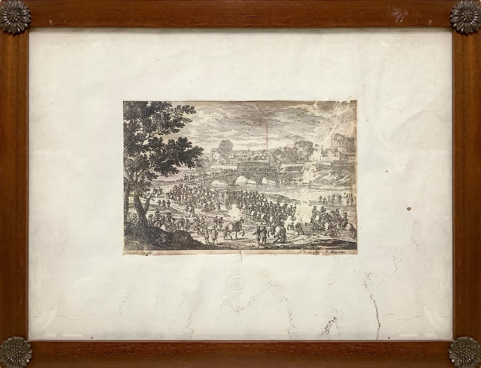 Mariette, Pierre (1603-1647) - Bridge crossed by armed cavalry, 17th / 18th century - Image 2 of 6