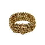 Important yellow gold band bracelet, 70's