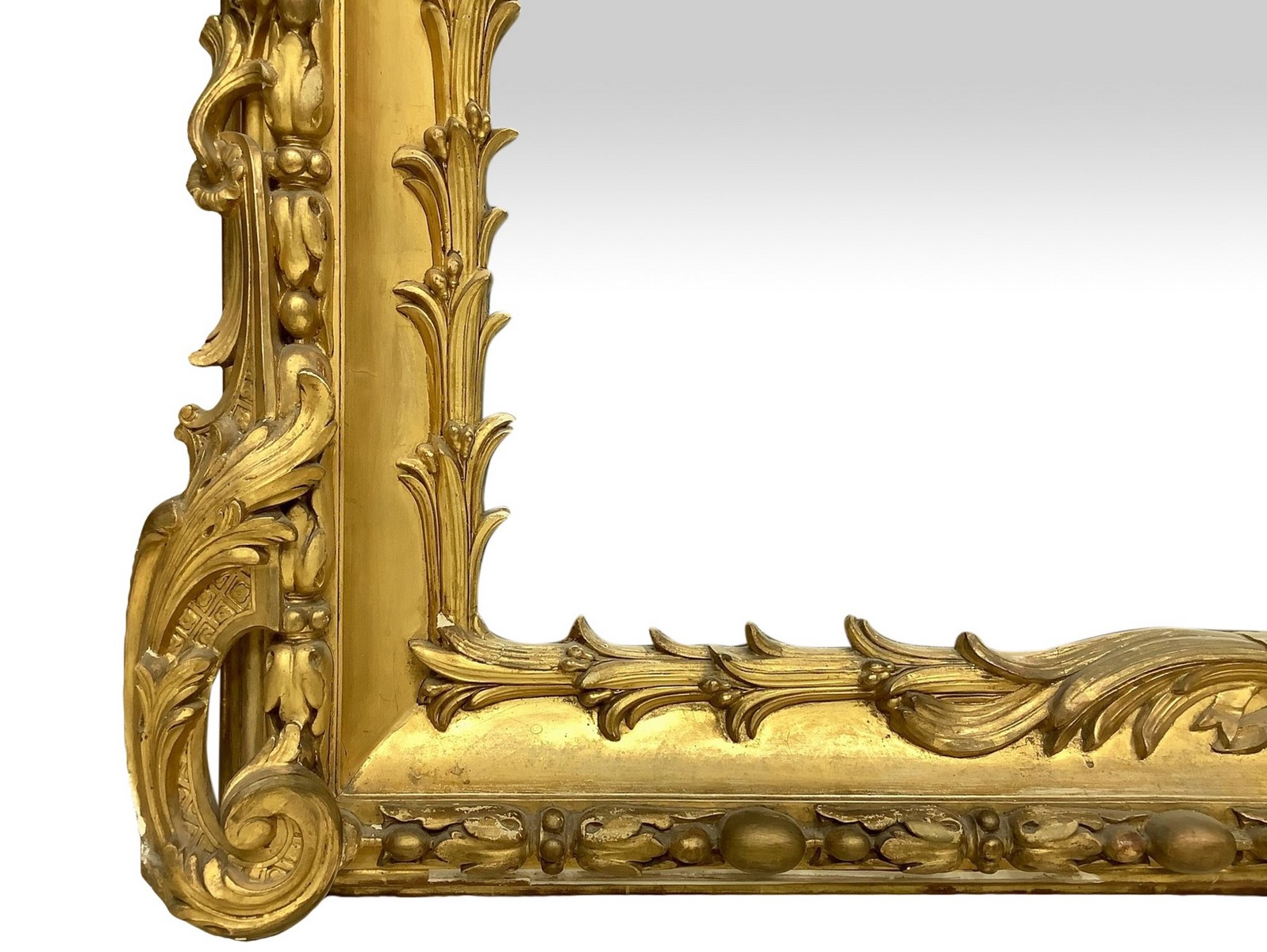 Mirror in gilded wood with leaf, First half of the 19th century - Image 2 of 3