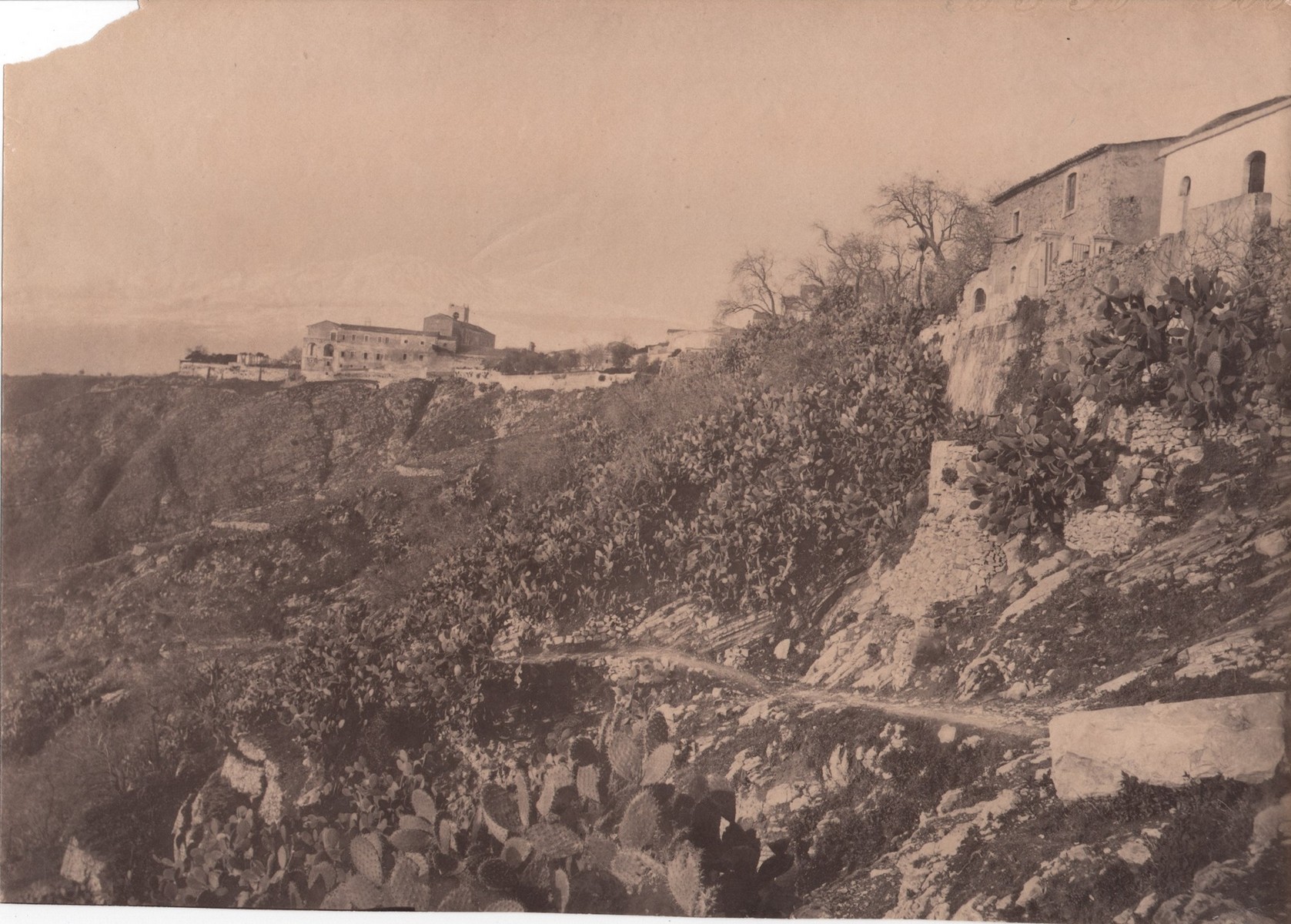 Von Gloeden, Wilhelm (Wismar 1856-Taormina 1931) - Landscape, with a view of S. Domenico